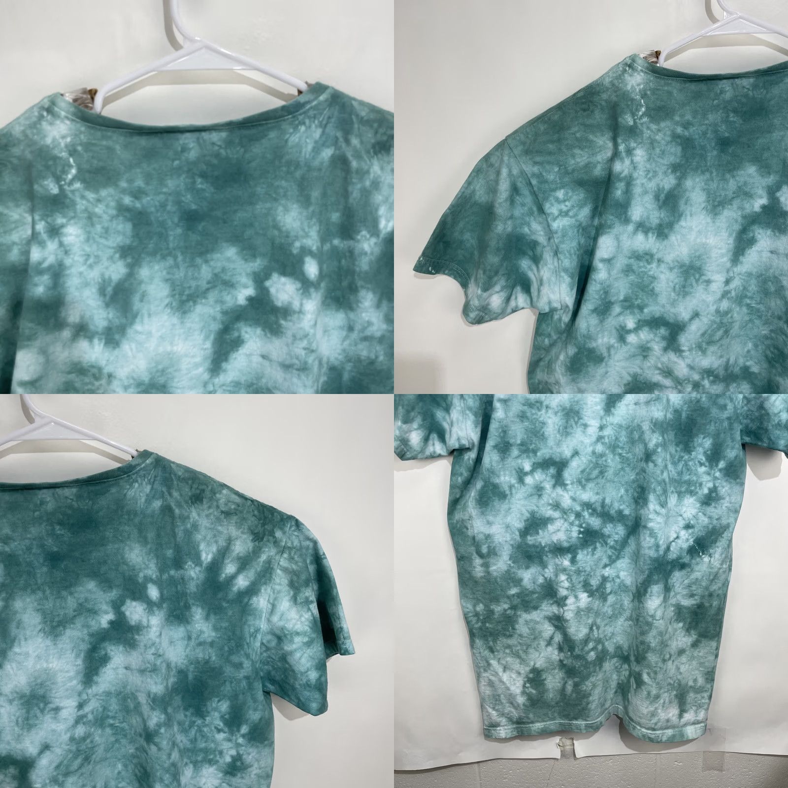 Vintage VINTAGE LAT Sportswear Green Tie Dye Sleep Shirt One Size Egyptian Hieroglyphics Shirt Unisex Adults Short Sleeve Tie Dye Pockets 100% Cotton Size ONE SIZE - 9 Thumbnail