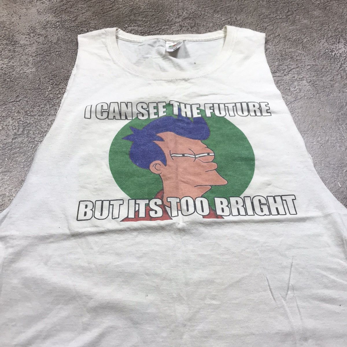 Vintage Vintage Y2K Graphic Tee Futurama Sun Faded Streetwear Boxy M Size US M / EU 48-50 / 2 - 2 Thumbnail