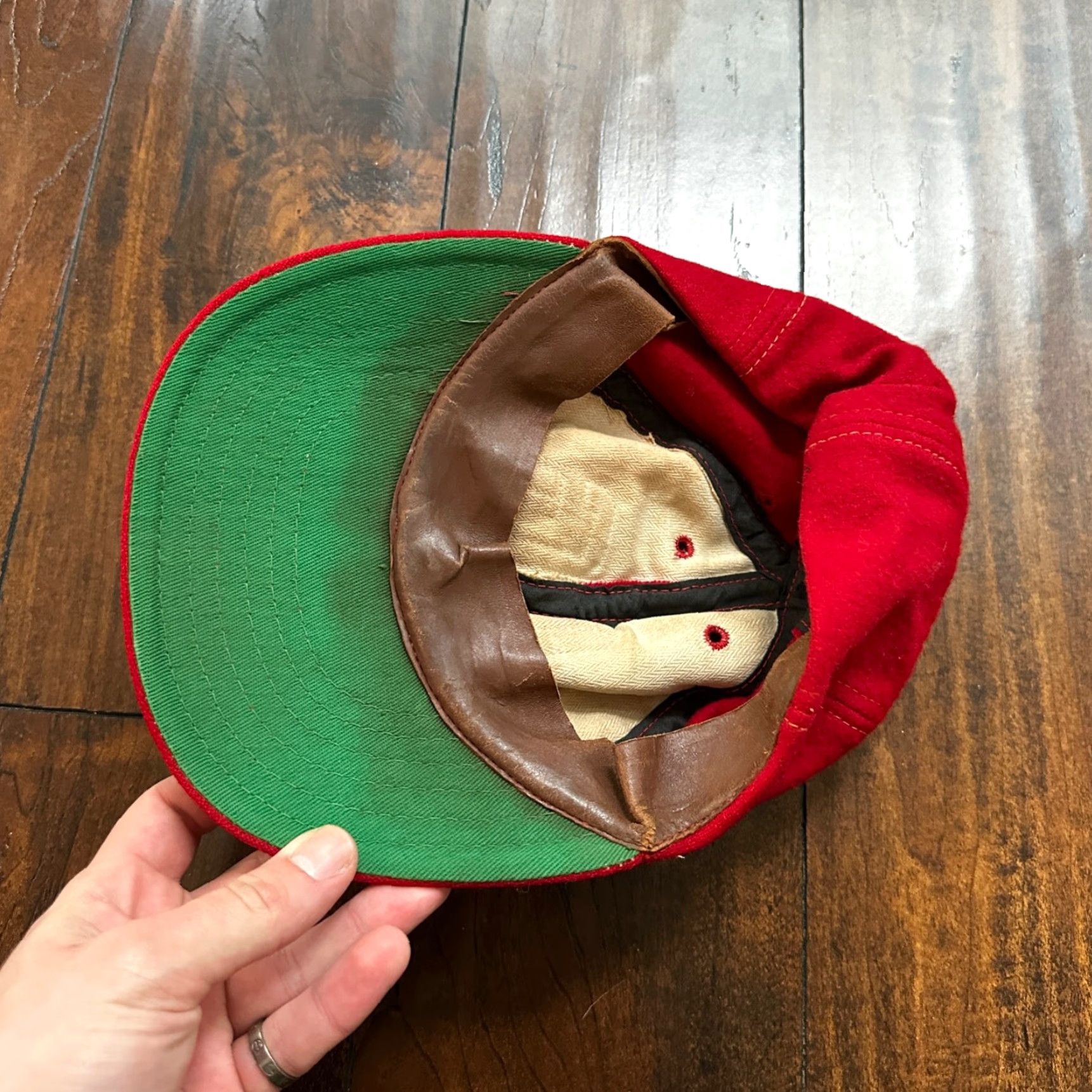 Vintage VINTAGE Red Snapback Hat Cap 1960s 70s 80s 90s Rockabilly Hip Mens One Size Size ONE SIZE - 7 Thumbnail