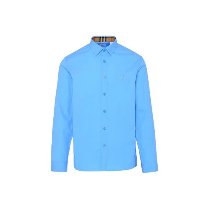 Burberry Burberry Burberry Logo Embroidered Long Sleeve Shirt-2507 Size US L / EU 52-54 / 3 - 1 Thumbnail