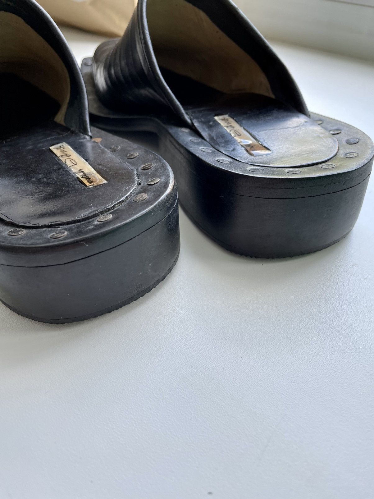 Other Summer Joseph Debach Black Polished Clogs Size 5/35,5 Size US 5 / IT 35 - 6 Thumbnail
