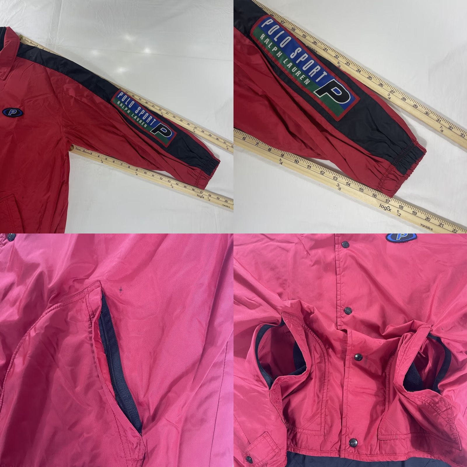 Ralph Lauren VINTAGE Ralph Lauren Polo Sport Windbreaker Jacket Mens L Red Patch Logo 90s Jeans? Size US L / EU 52-54 / 3 - 8 Thumbnail