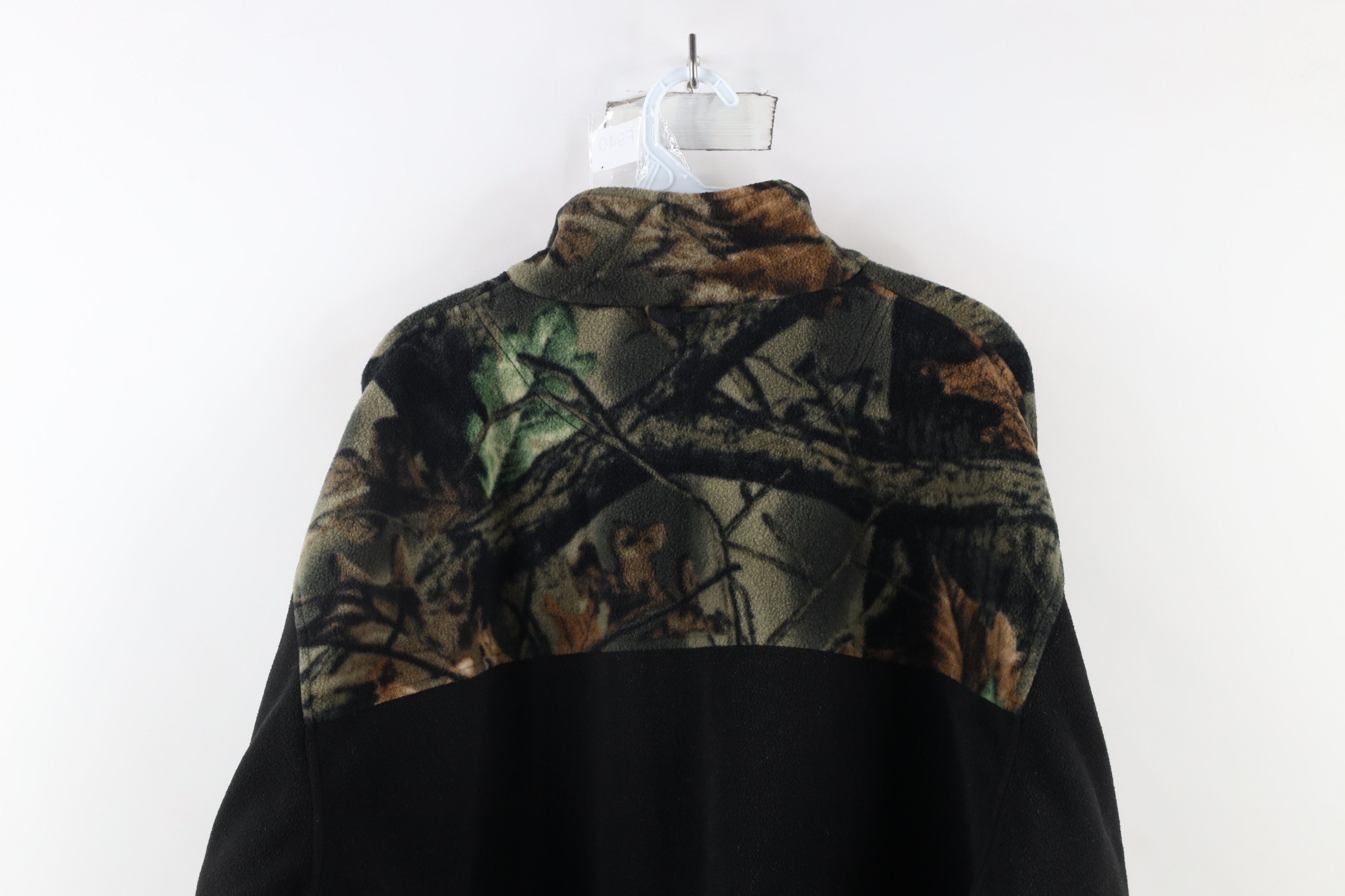 Vintage Vintage 90s Streetwear Camouflage Elbow Patch Fleece Jacket Size US L / EU 52-54 / 3 - 12 Thumbnail