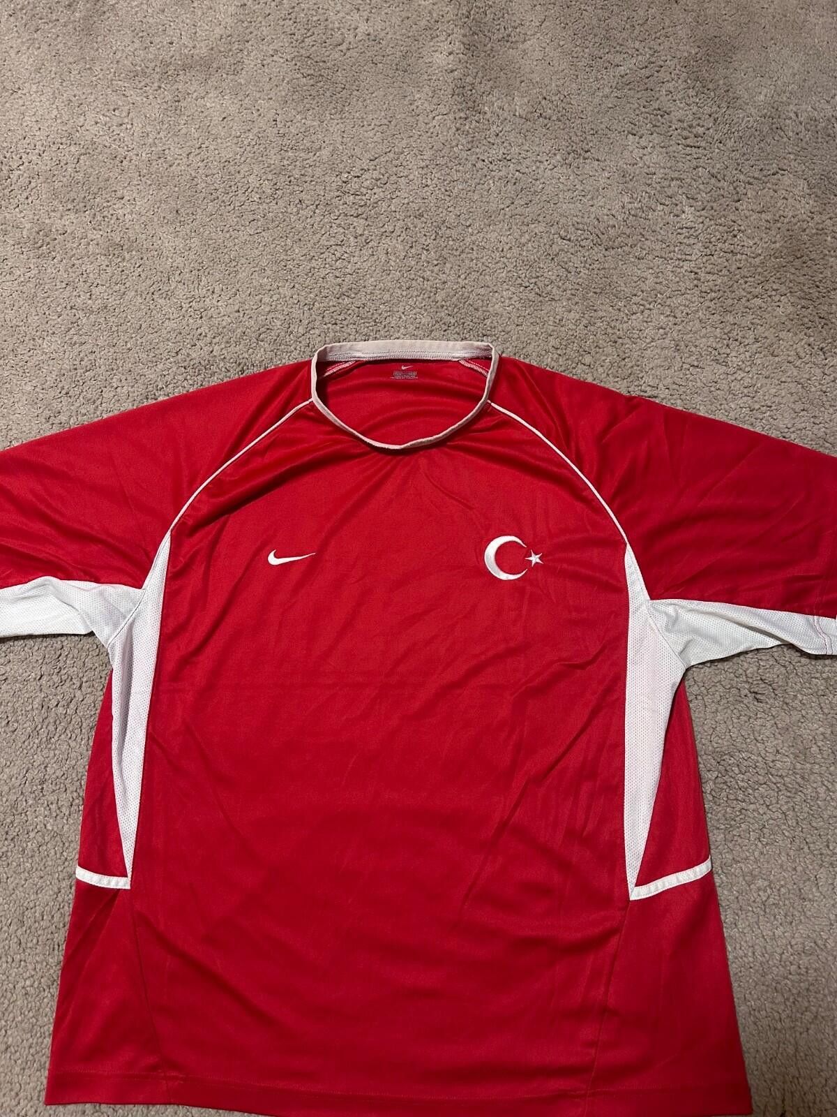 Nike TURKEY 2003/04 HOME FOOTBALL SHIRT NIKE NATIONAL TEAM JERSEY Size US XL / EU 56 / 4 - 3 Thumbnail