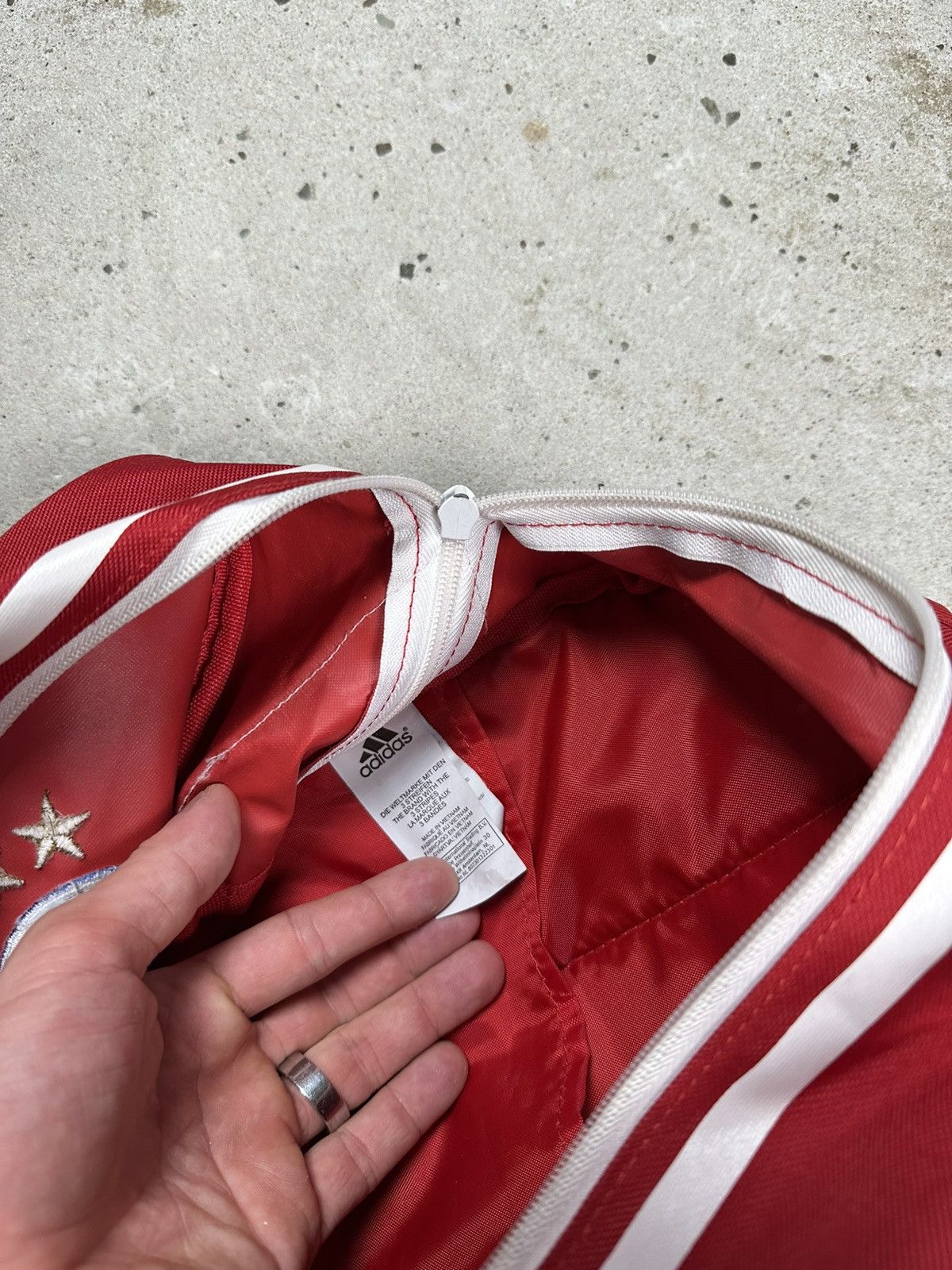 Adidas Vintage Y2K Adidas x Bayern Munich Red Backpack Bag Size ONE SIZE - 14 Thumbnail