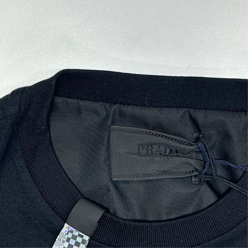 Prada Prada Black Short Sleeve TShirt with Logo-2506 Size US M / EU 48-50 / 2 - 4 Thumbnail