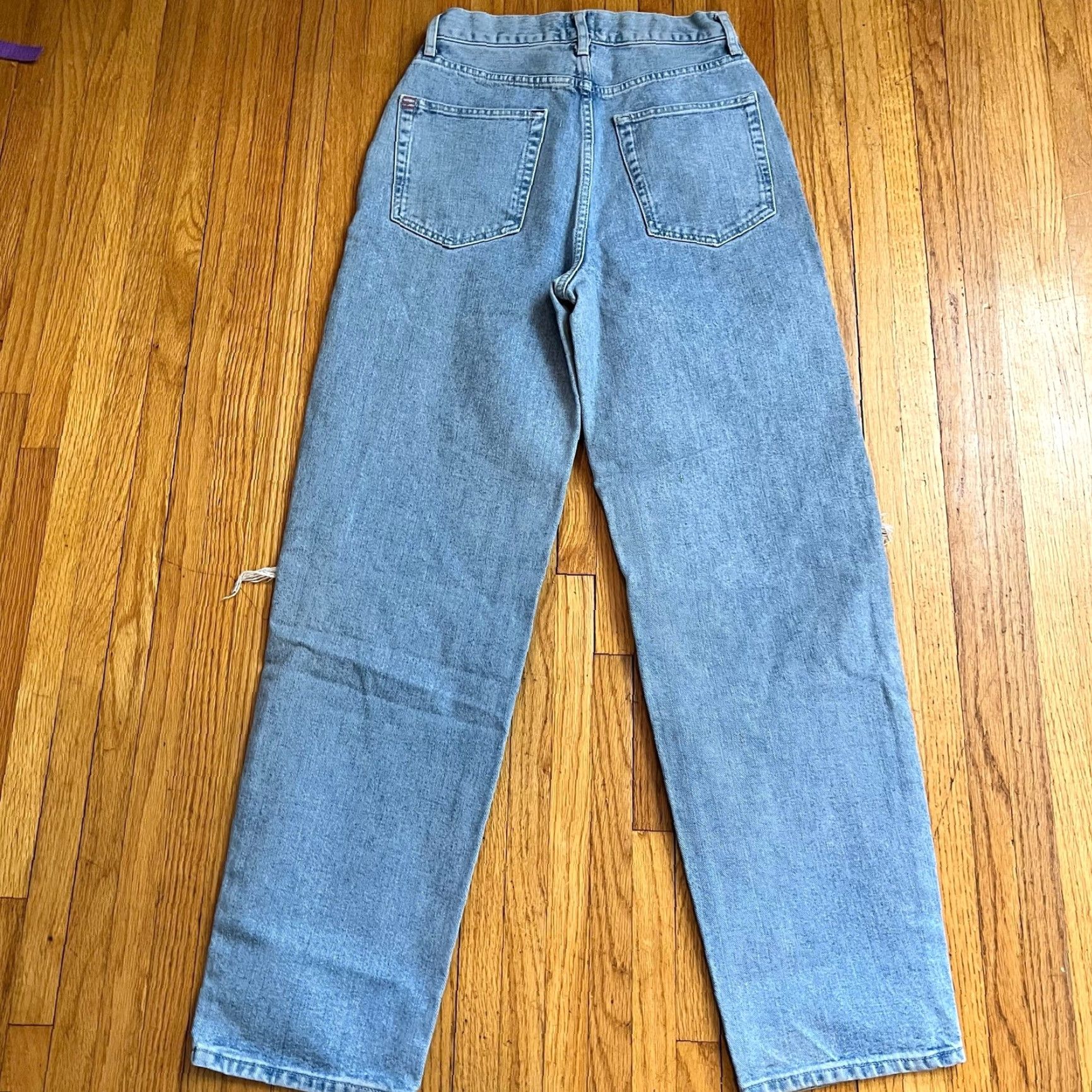 Bdg BDG Urban Outfitters Jeans Womens 27 High Rise Baggy Distressed Thrashed Denim Womens Jeans 27 Blue Size 27" / US 4 / IT 40 - 3 Thumbnail