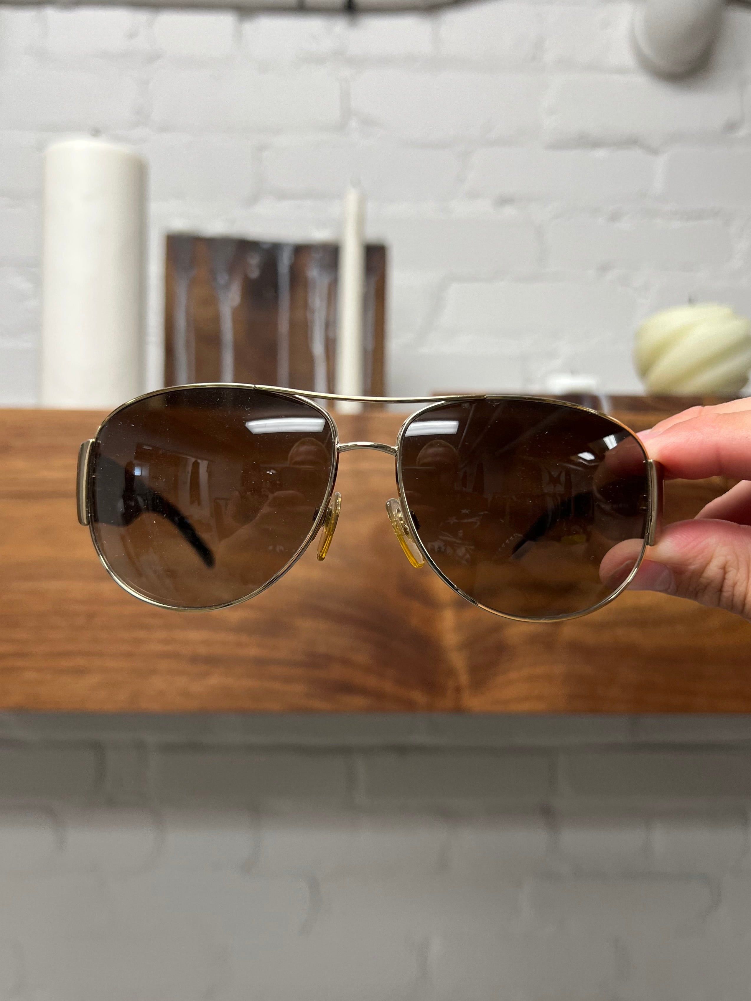 Burberry Burberry Tortoiseshell Aviator Sunglasses Size ONE SIZE - 2 Thumbnail