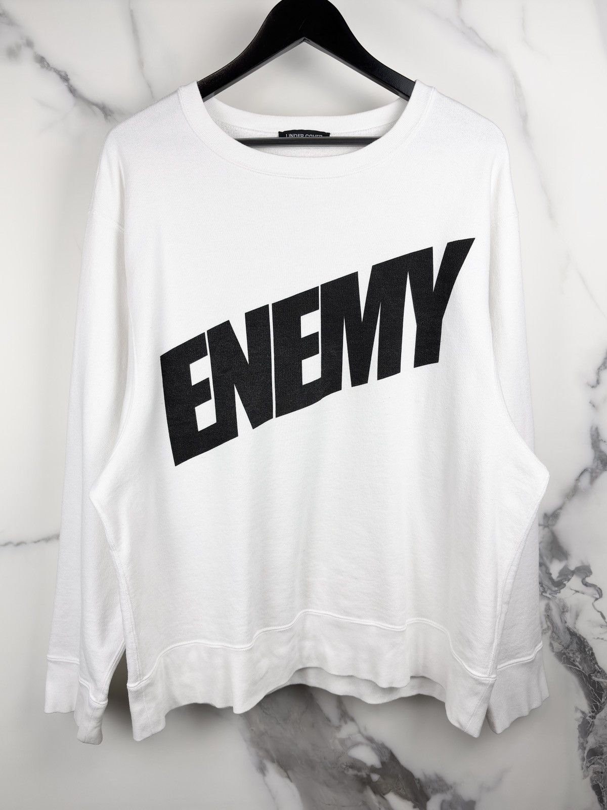 Undercover Undercover Enemy Nike Rip Logo Crewneck Sweatshirt White Size US L / EU 52-54 / 3 - 1 Thumbnail
