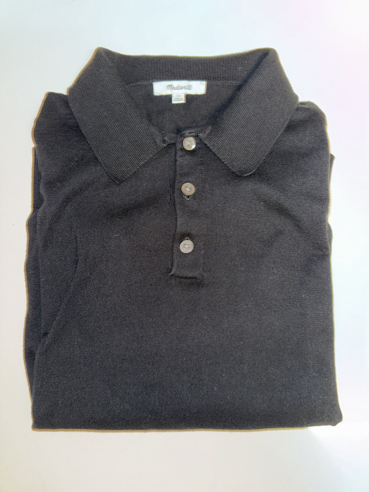 Madewell Madewell Black Cotton Long-sleeve Polo Size US XS / EU 42 / 0 - 1 Thumbnail