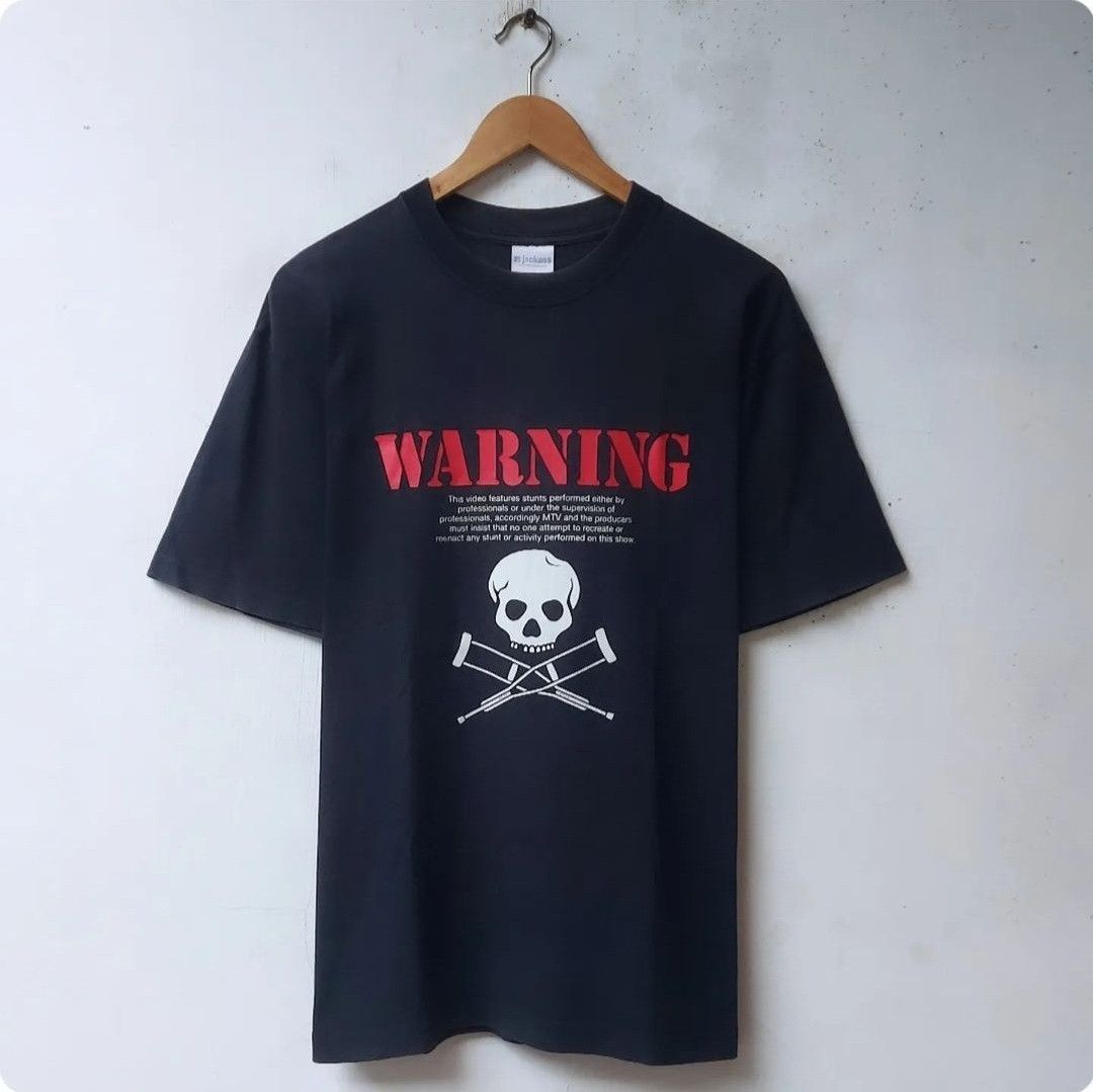 RARE🔥VTG 2005 MTV JACKASS WARNING TSHIRT