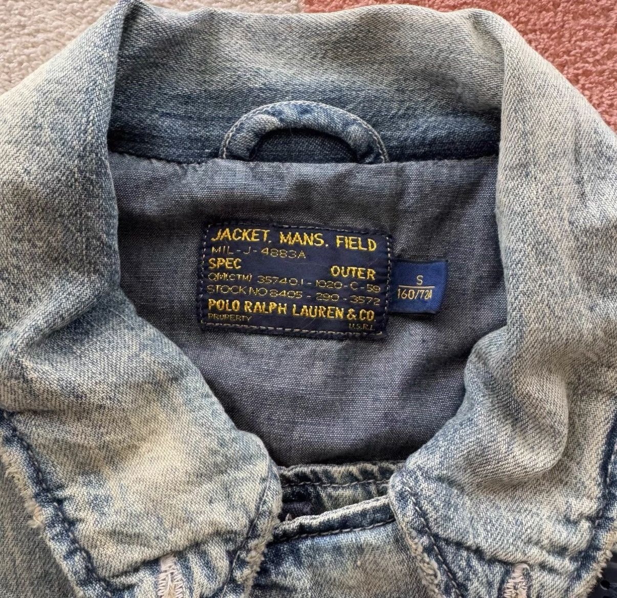 Polo Ralph Lauren Ralph Lauren Polo Distressed Denim M43 Military Jacket K22 Size US S / EU 44-46 / 1 - 5 Thumbnail
