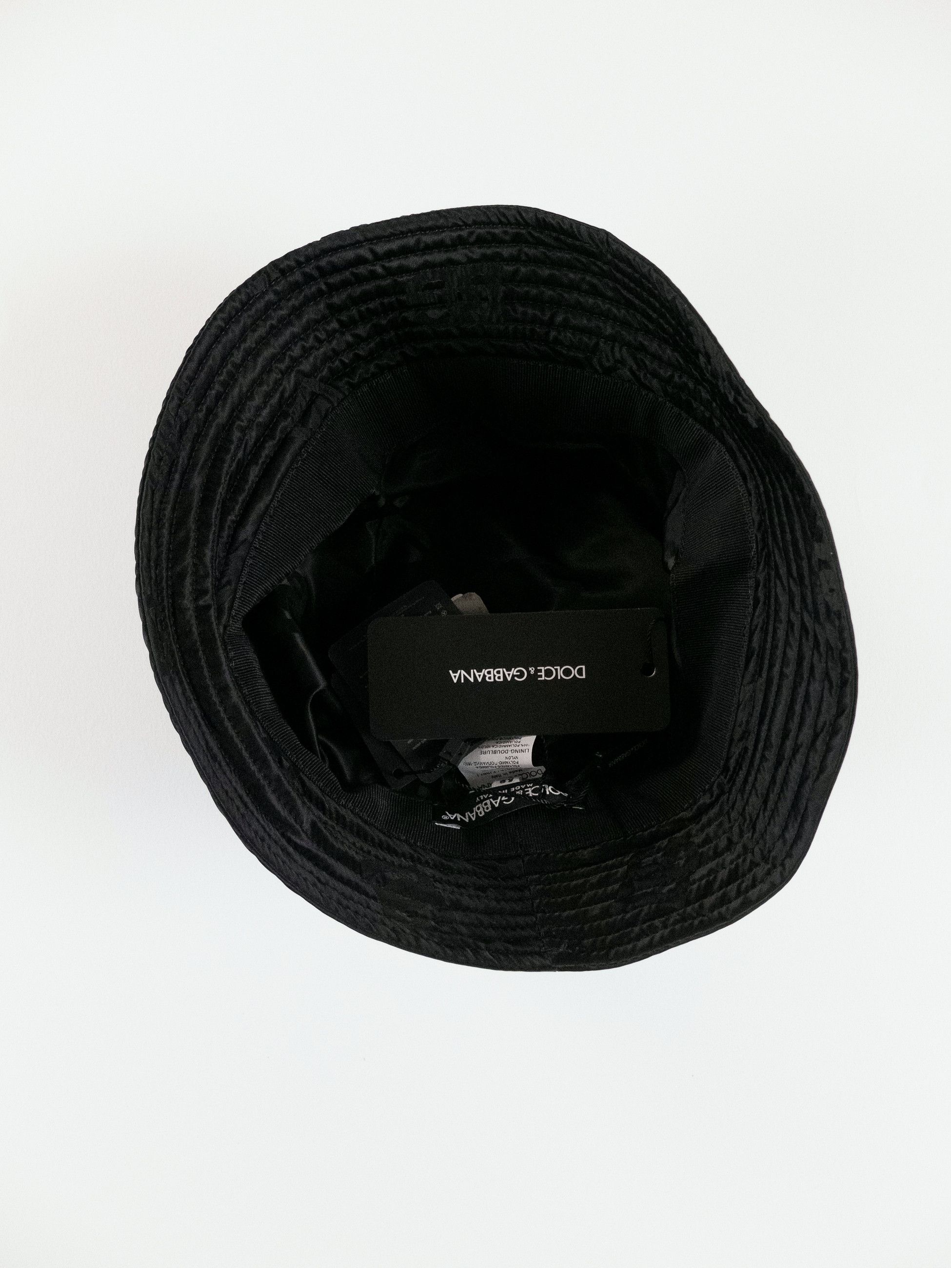 Dolce & Gabbana DOLCE & GABBANA black DG logo print nylon bucket hat Medium Size ONE SIZE - 7 Thumbnail