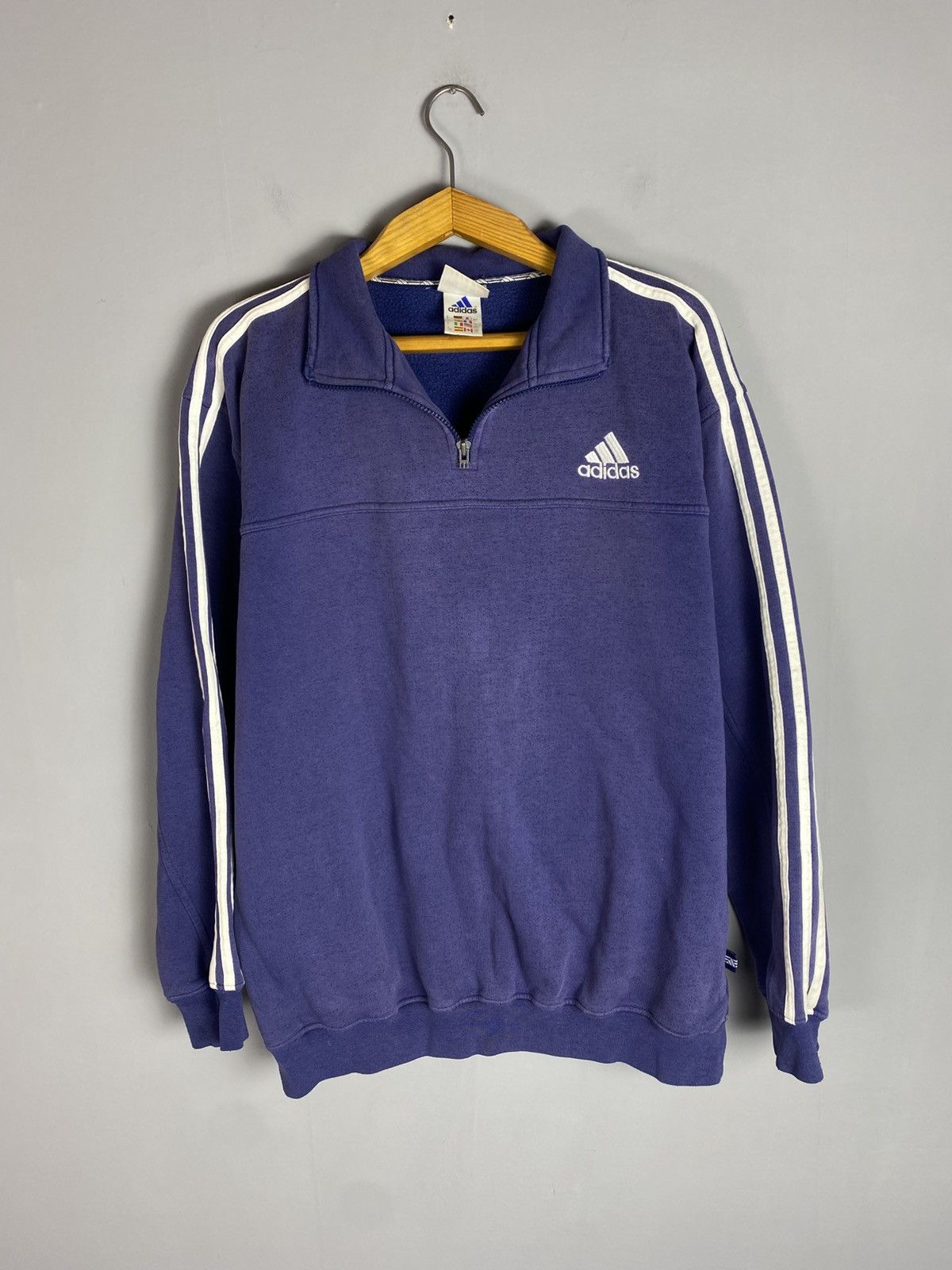 Adidas Vintage 90s adidas sweatshirt Size US L / EU 52-54 / 3 - 1 Thumbnail