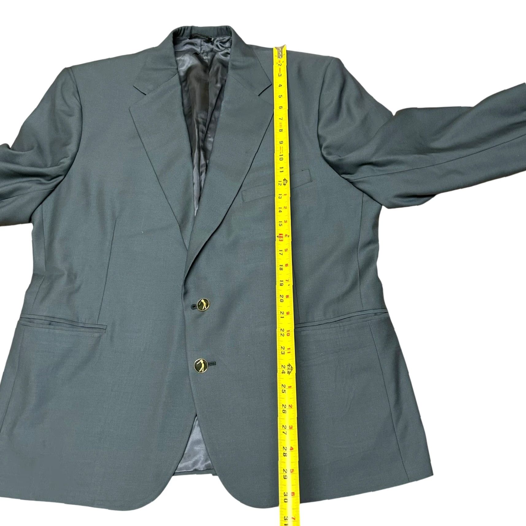 Vintage VINTAGE Golf Green Members Jacket Blazer 44R Adult Regular 1980s Mens Size 44R - 7 Thumbnail