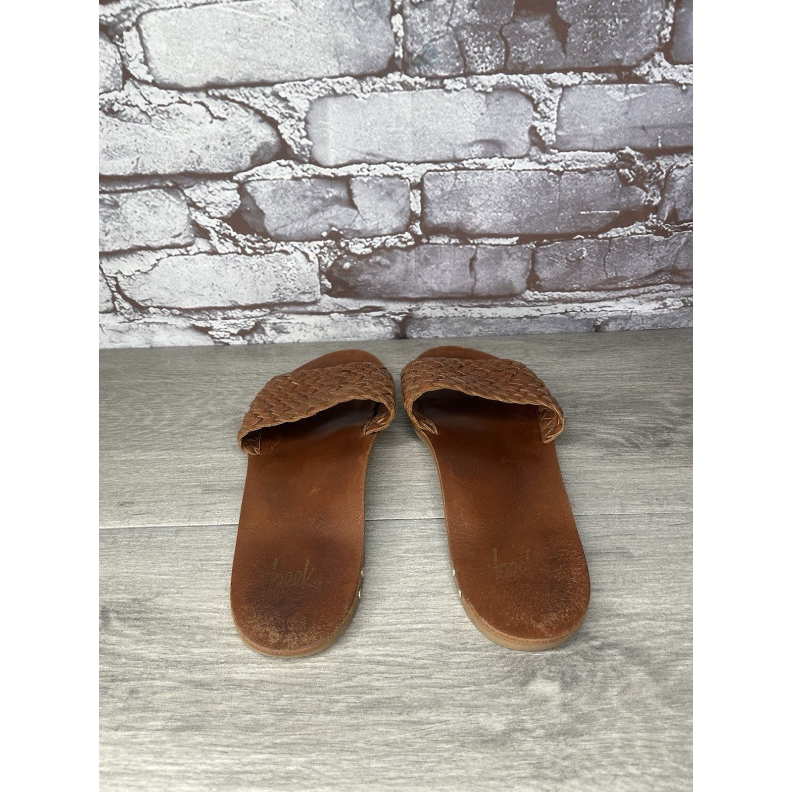 beek Beek Fairy Woven Brown Leather Weaves Flats Slides Sandals W Size US 8 / IT 38 - 4 Thumbnail