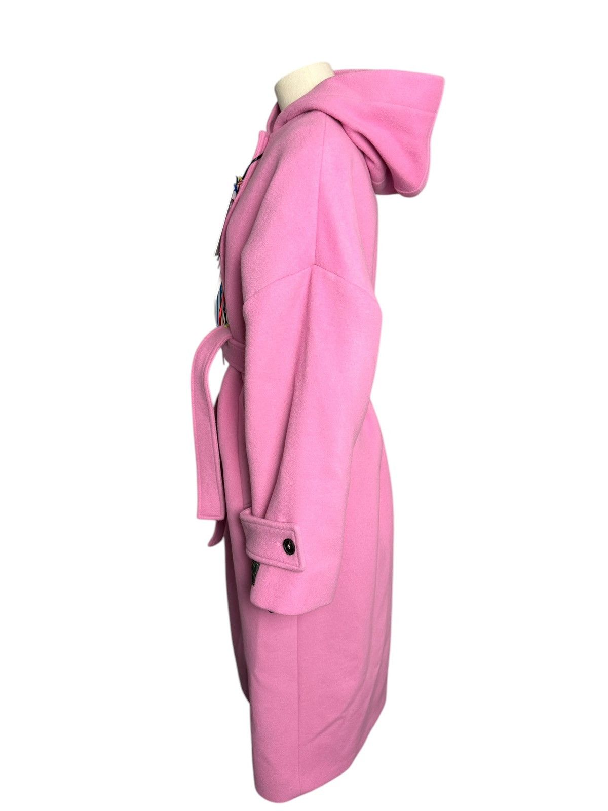 MSGM BNWT MSGM Pink Belted Trench Coat 40 Virgin Wool RRP £840 Size S / US 4 / IT 40 - 5 Thumbnail