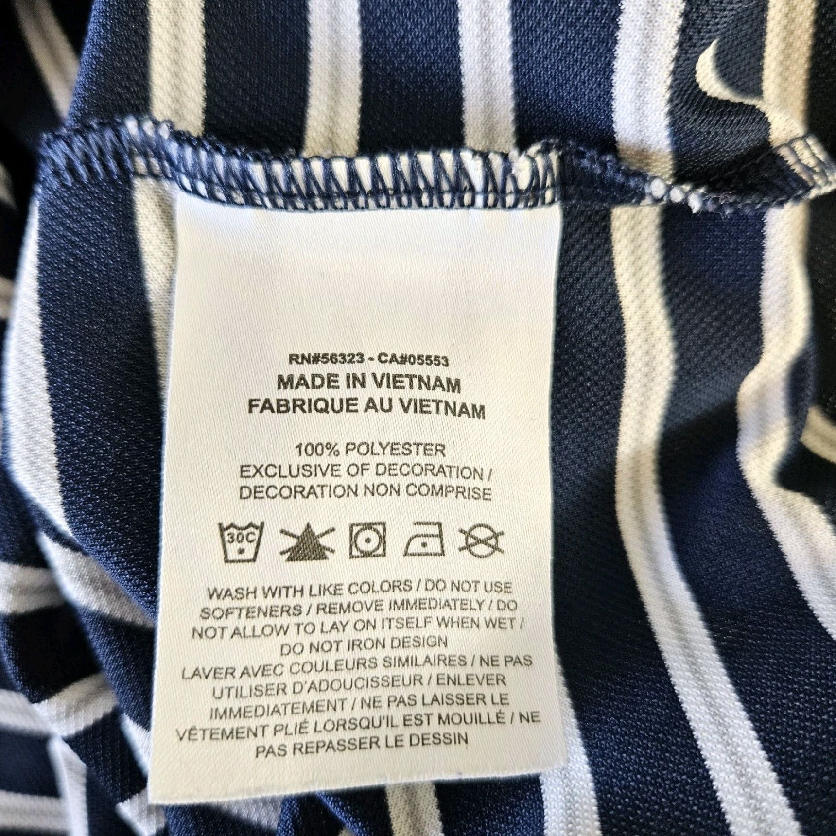 Nike Nike Mens Polo Dri-Fit Short Sleeve XL Blue White Stripe Shirt Size US XL / EU 56 / 4 - 4 Thumbnail