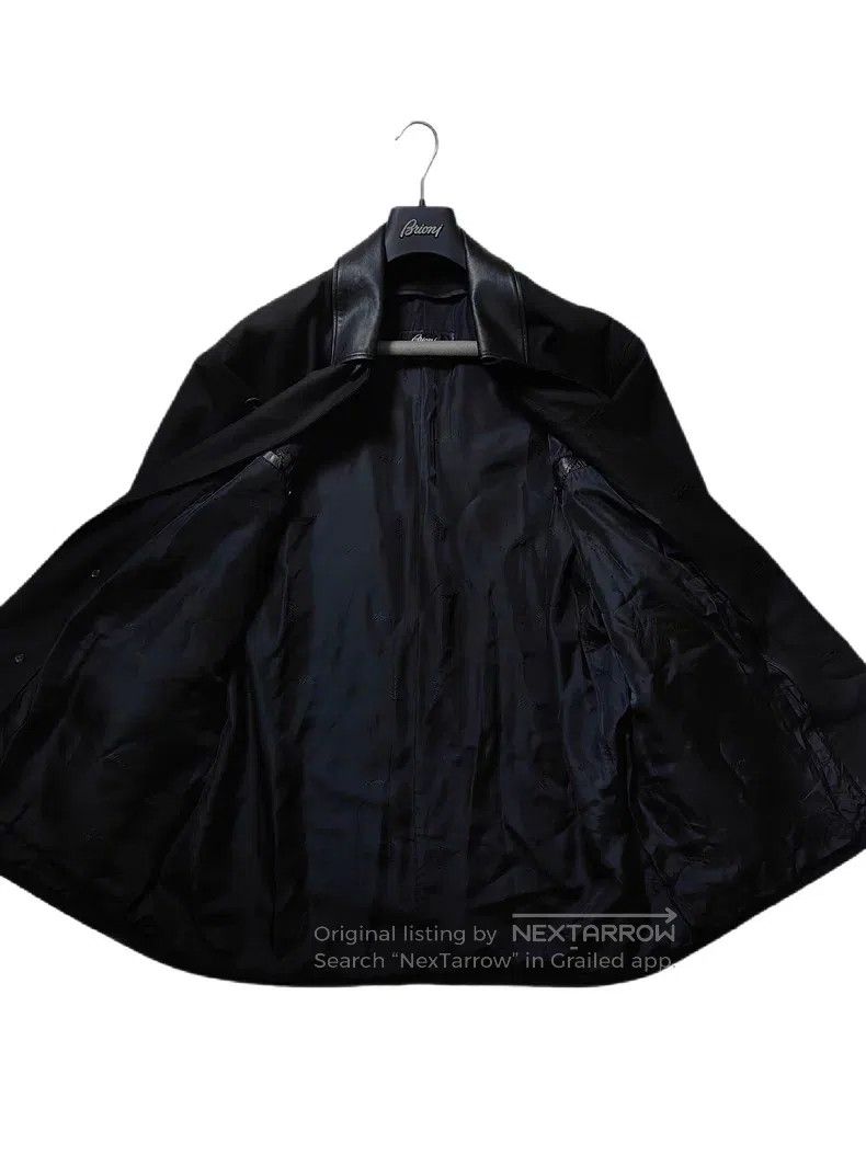 Brioni Brioni Leather-collared oversized coat Size US L / EU 52-54 / 3 - 4 Thumbnail