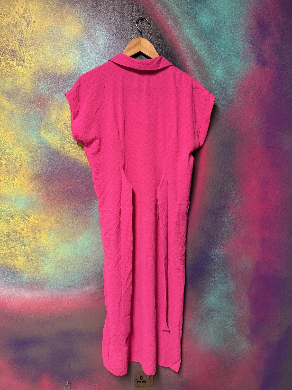 Other New Look bright pink short sleeve summer dress Size M / US 6-8 / IT 42-44 - 5 Thumbnail