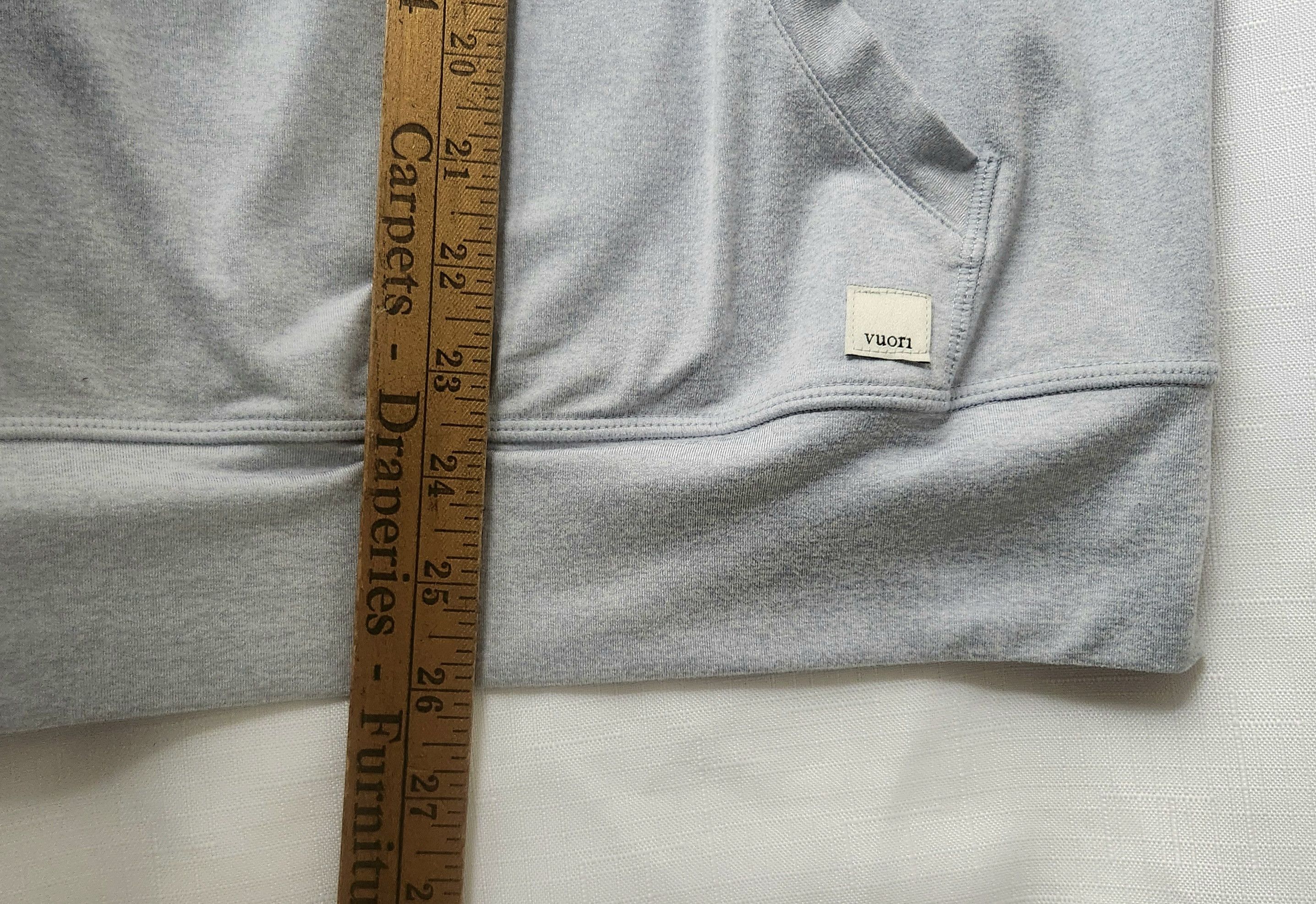 Vuori Vuori Men's Ponto Performance Half Zip lightweight gray hood Size US M / EU 48-50 / 2 - 7 Thumbnail