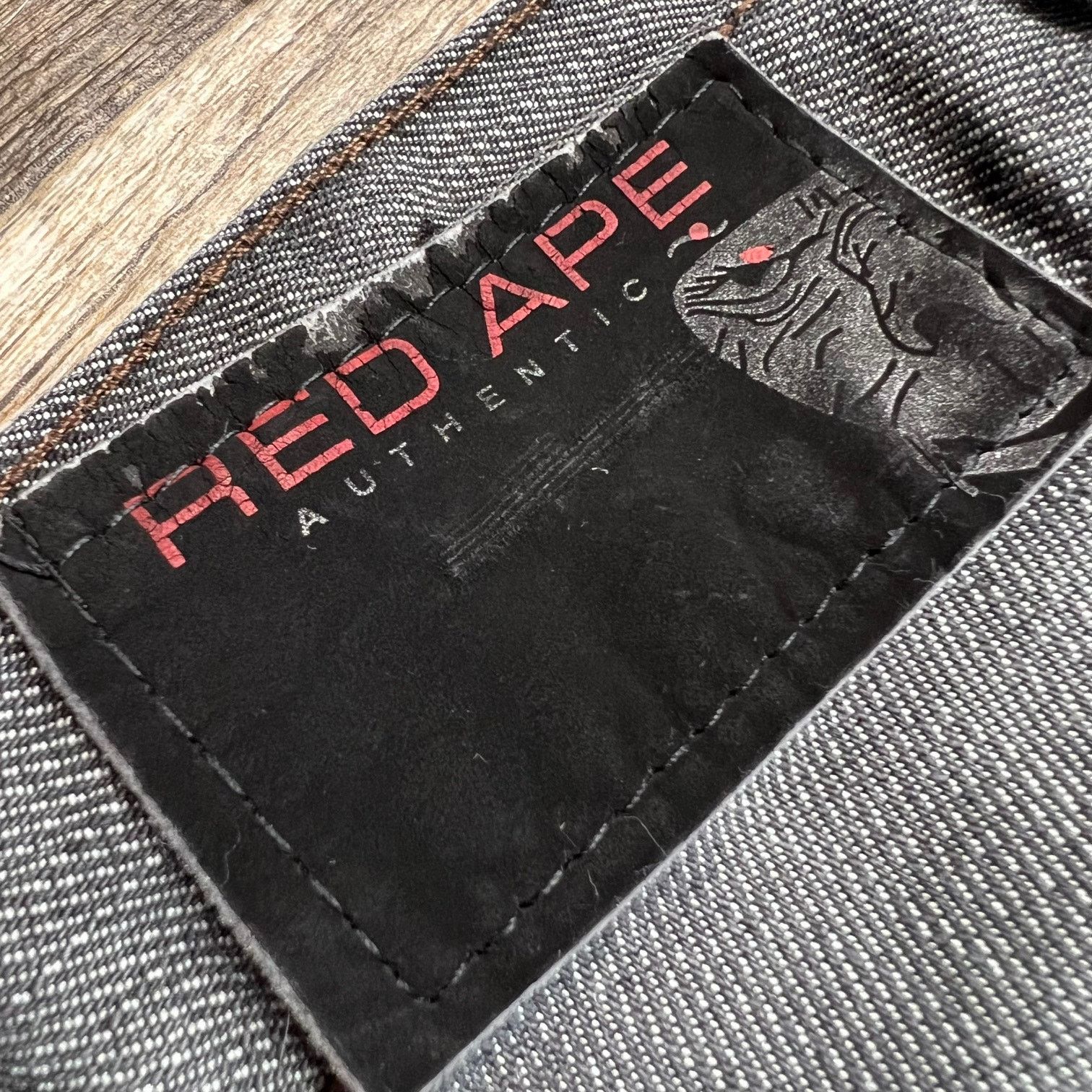 Vintage Cyber Y2K Gray 00s Jeans Stuudded Pocket Red Ape Size US 38 / EU 54 - 8 Thumbnail
