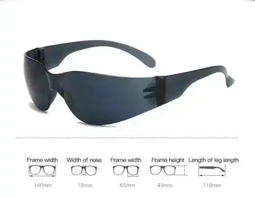 Other Vintage Retro Style Oval Frame Black Glasses Size ONE SIZE - 4 Thumbnail