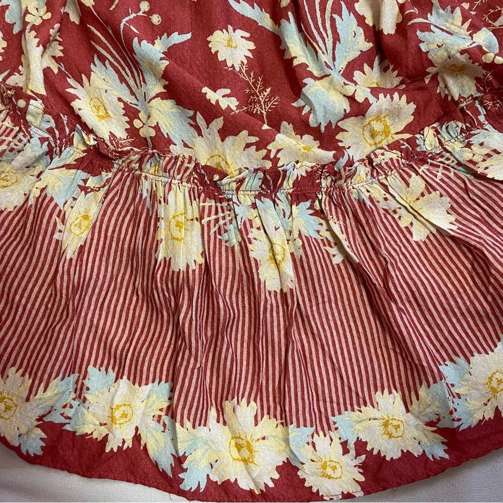 Free People NWT New $88 Free People Bali Wild Daisy Renaissance Red Com Size L / US 10 / IT 46 - 9 Thumbnail