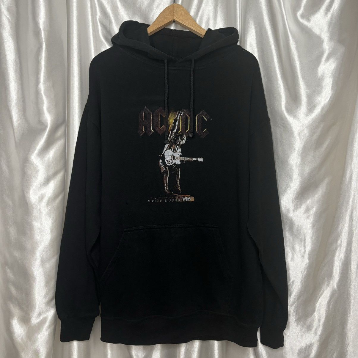 AC/DC × Vintage vintage hoodie AC/DC acdc 2001 stiff upper lip black band Size US XL / EU 56 / 4 - 1 Thumbnail
