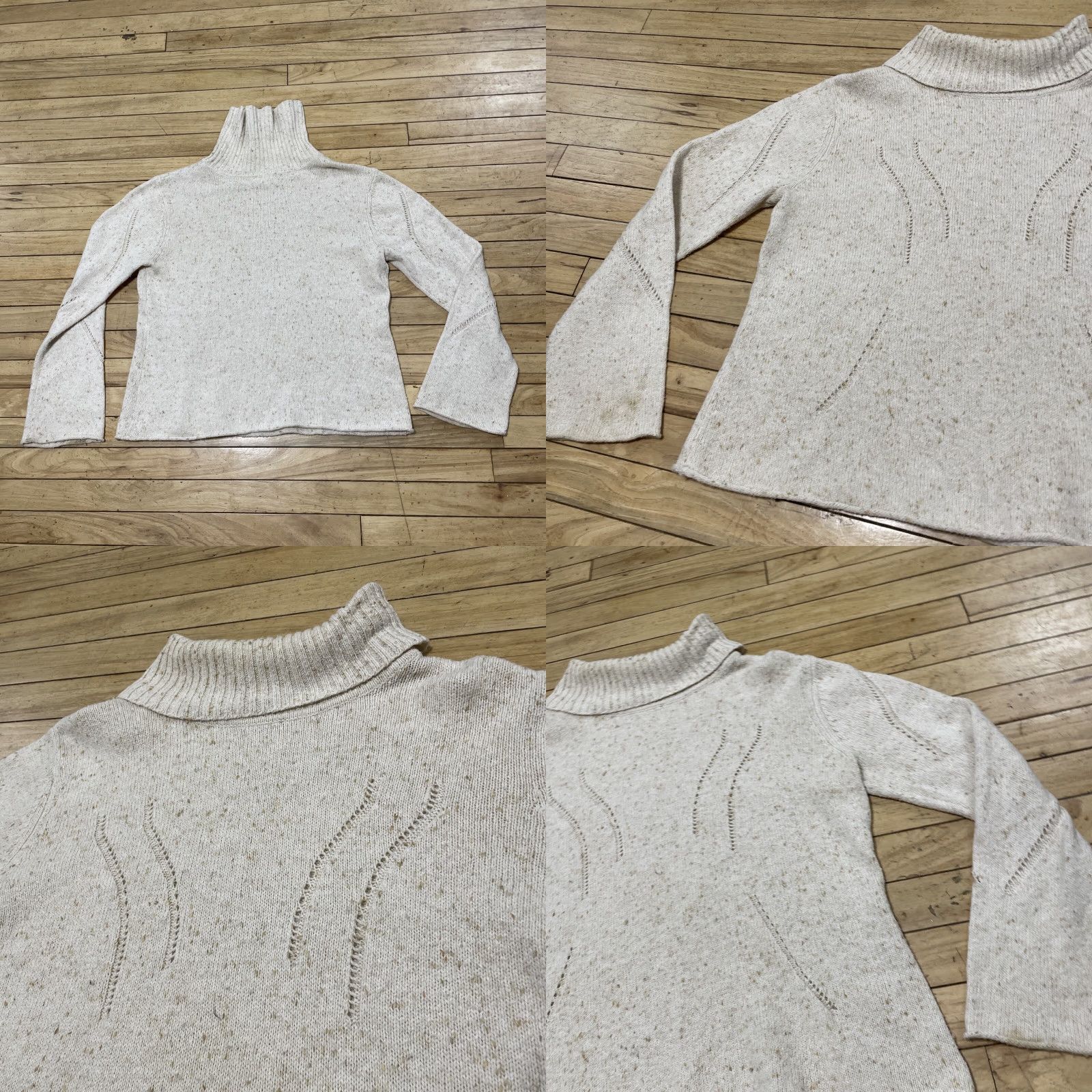 J. Jill J. Jill Sweater Women L Brown Western Tan Speckled Lightweight Knit Turtleneck Pullover Size L / US 10 / IT 46 - 9 Thumbnail