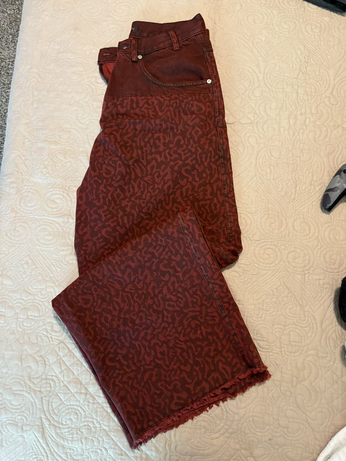LUU DAN Red LU'U Dąn High-waisted Wide-leg jeans Size US 29 - 1 Thumbnail