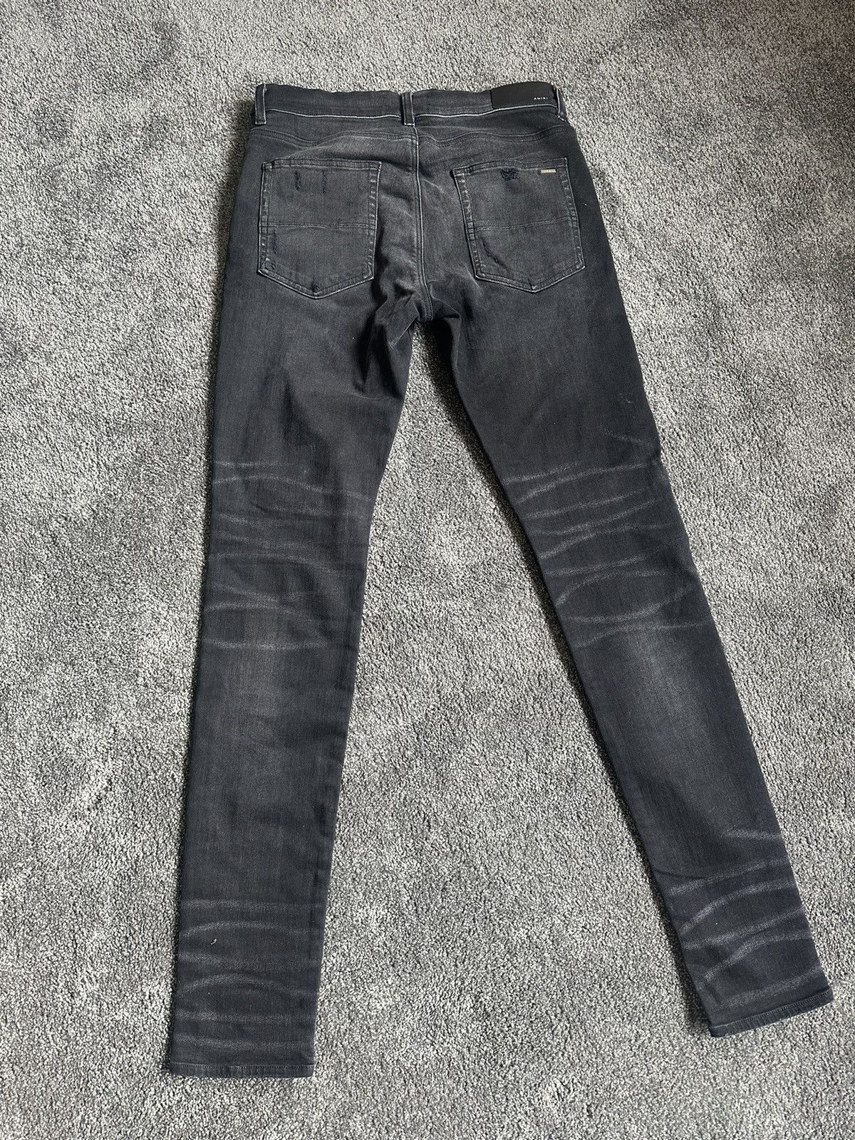 Amiri Amiri Paint Drip Logo Jeans Black Size US 34 / EU 50 - 6 Thumbnail
