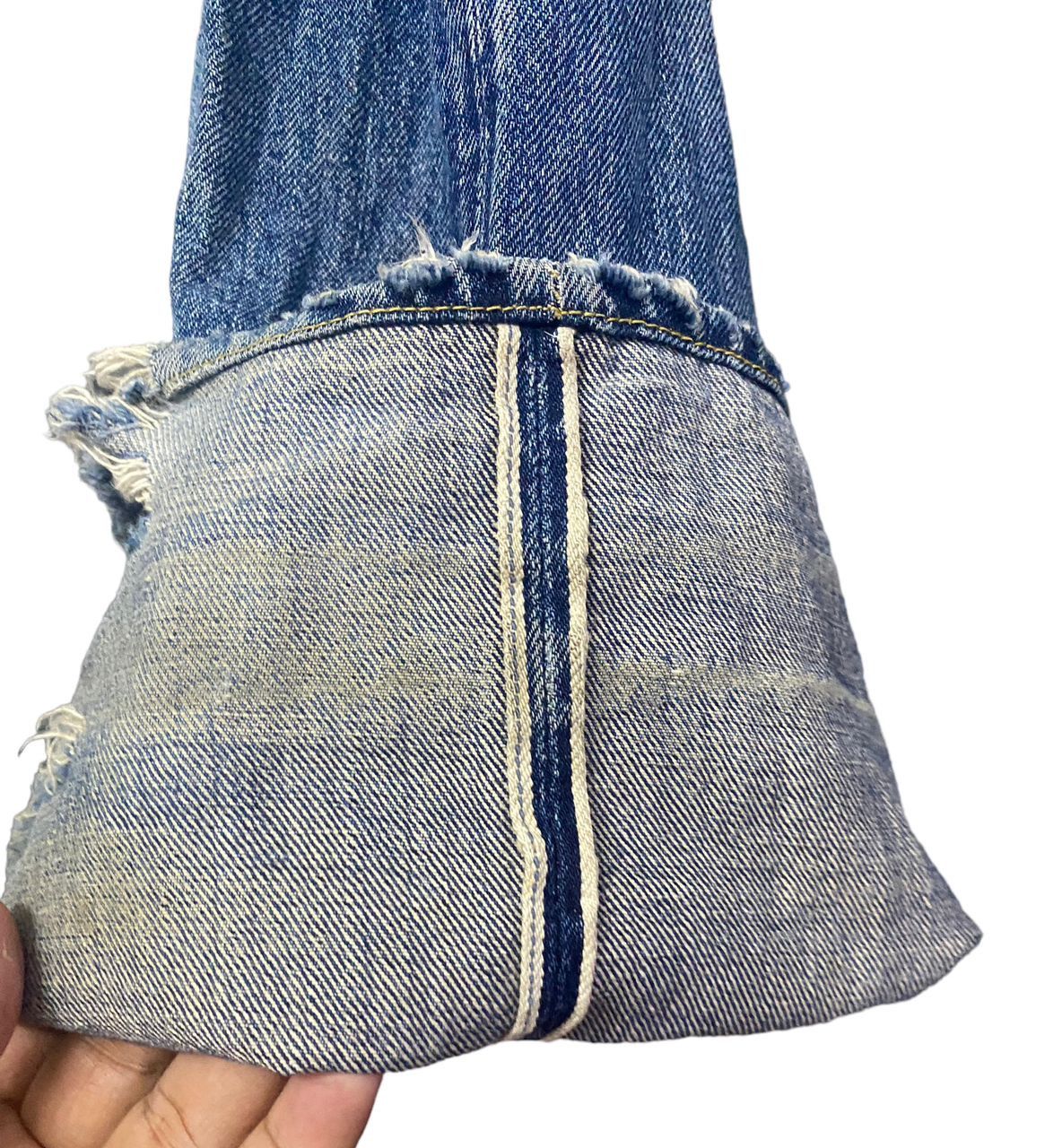 Sugar Cane 💥BEST OFFER💥VINTAGE SUGAR CANE SELVEGDE DISTRESSED DENIM Size US 30 / EU 46 - 13 Thumbnail