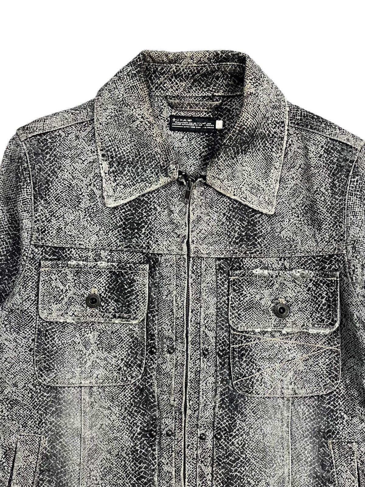 1990s L7 Real Hip - Cyber Reptilian Denim Jacket