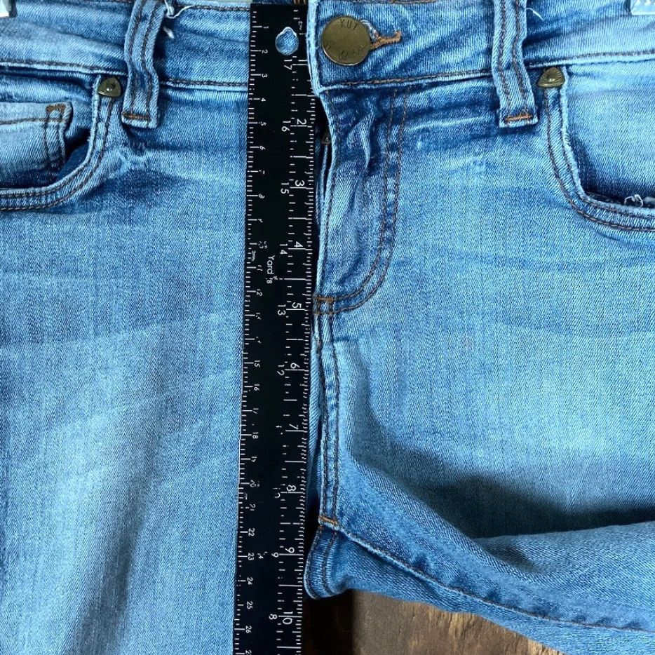 Vintage KUT from the Kloth Jeans Women 6 Blue Denim Skinny Ankle Distressed Stretch 5-Pocket Regular Womens Size 29" - 7 Thumbnail