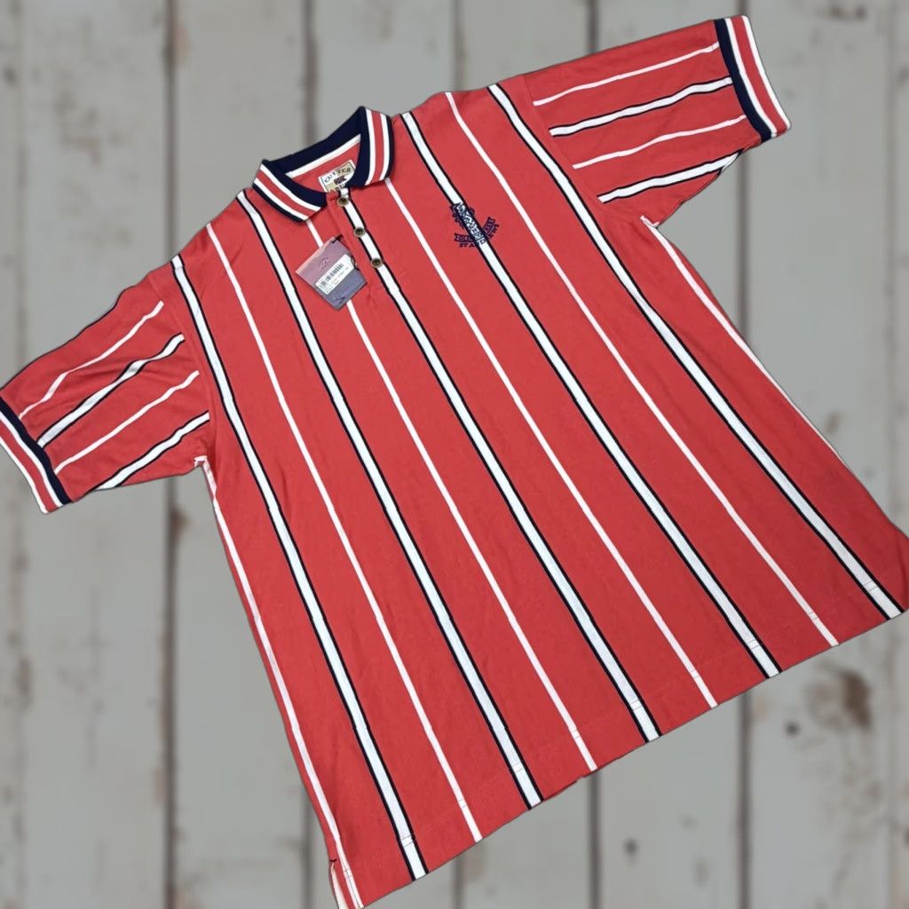 Cutter & Buck Cutter & Buck Old Course St Andrews Polo Shirt Mens XL Red Stripe Golf Casual Size US XL / EU 56 / 4 - 1 Thumbnail