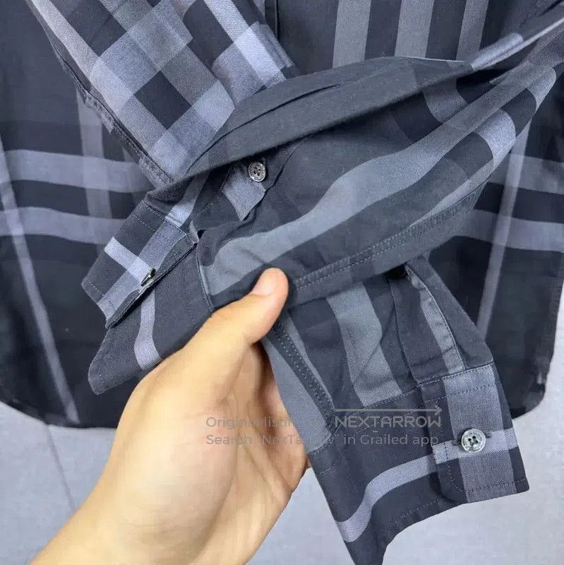 Burberry Burberry Dark Blue Cotton Men's Shirt. Size US XS / EU 42 / 0 - 5 Thumbnail