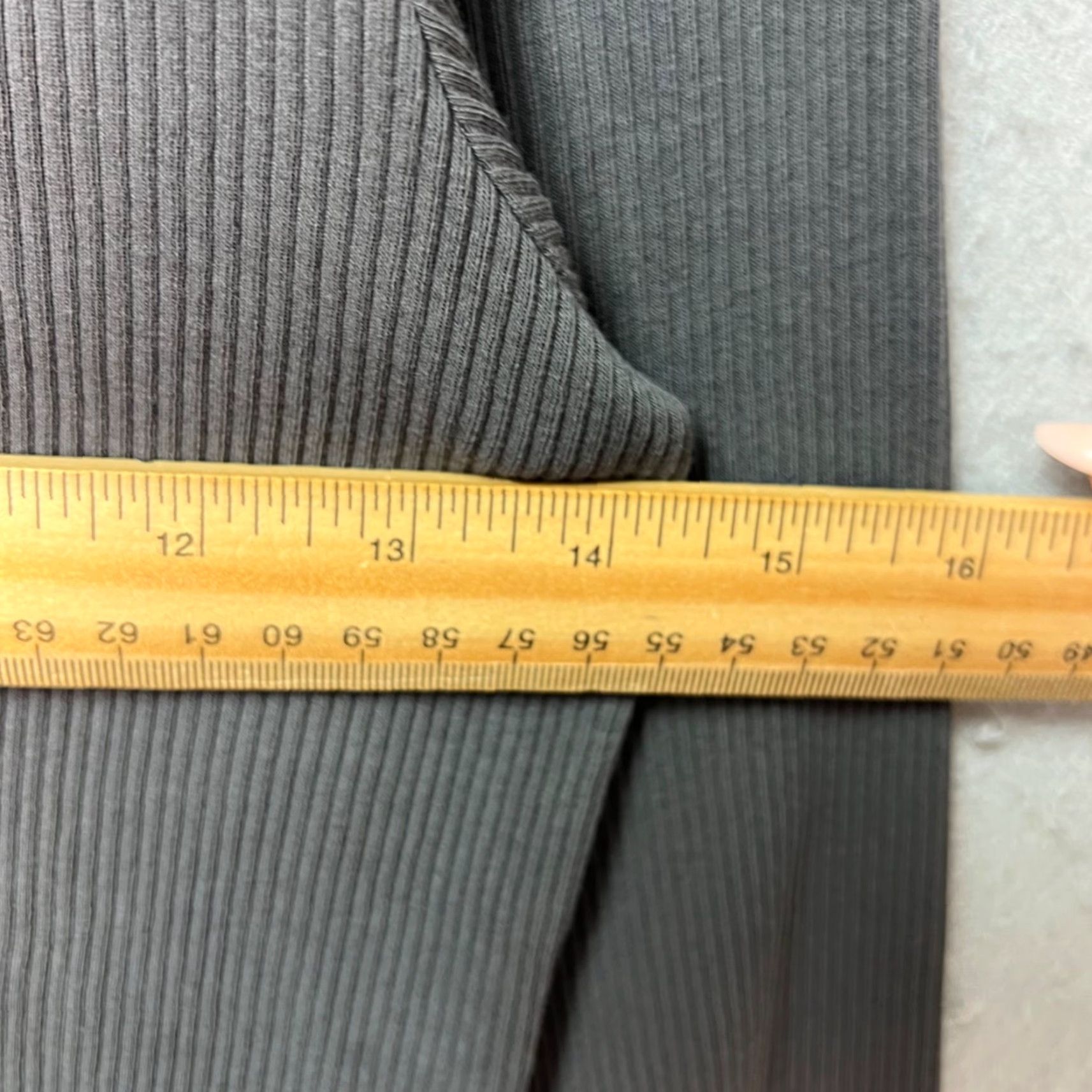 Muji MUJI Womens XS Dark Grey Ribbed Crew Neck Long Sleeve T-Shirt Organic Blend NEW Size XS / US 0-2 / IT 36-38 - 5 Thumbnail