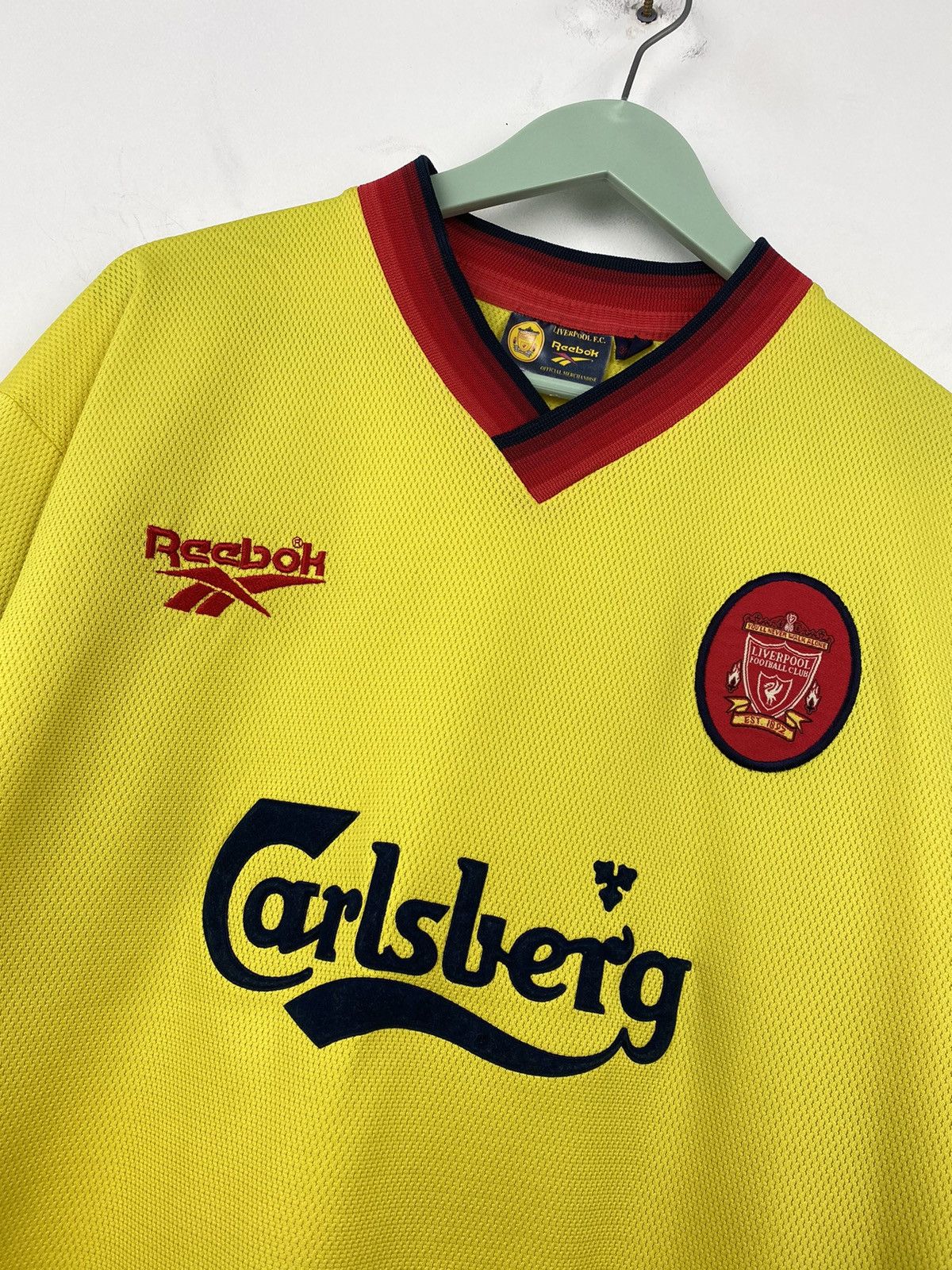 Reebok Vintage Liverpool 1997 1999 Reebok Soccer Jersey PSG Arsenal Size US M / EU 48-50 / 2 - 2 Thumbnail