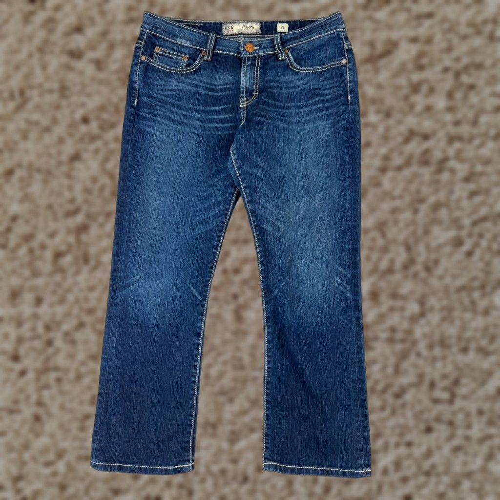 Vintage BKE Jeans Womens 31 Blue Denim Bootcut Cotton Payton Embroidered Buckle Size 24" / US 00 / IT 34 - 1 Thumbnail