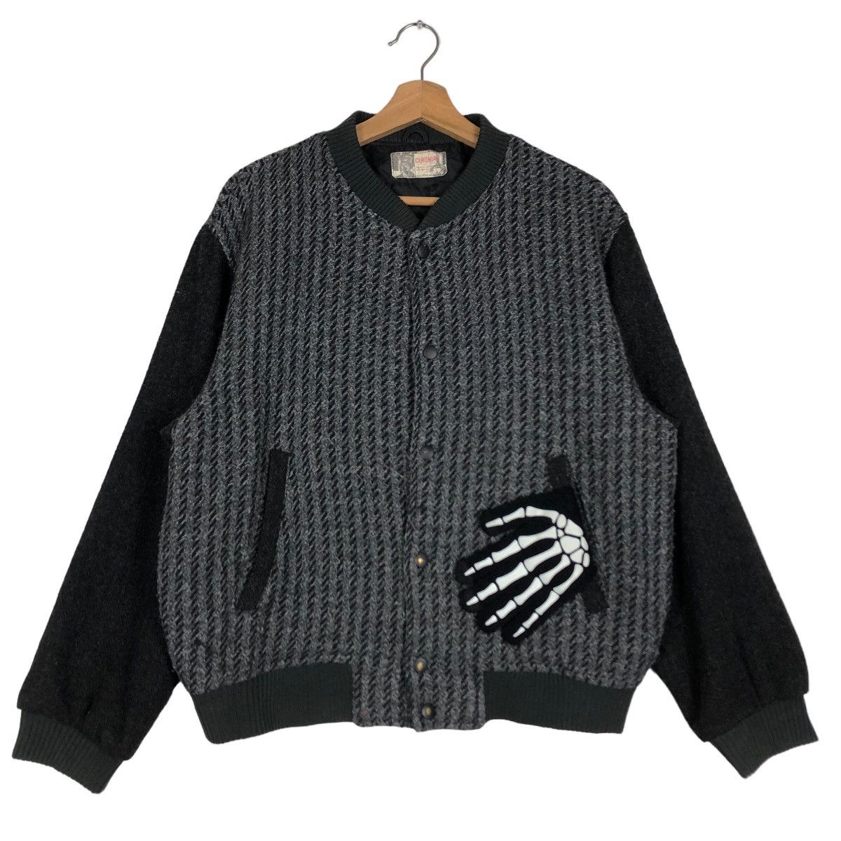 Japanese Brand 🔥Issey Miyake Ceronias Bomber Jacket Herringbone Wool Size US L / EU 52-54 / 3 - 2 Thumbnail