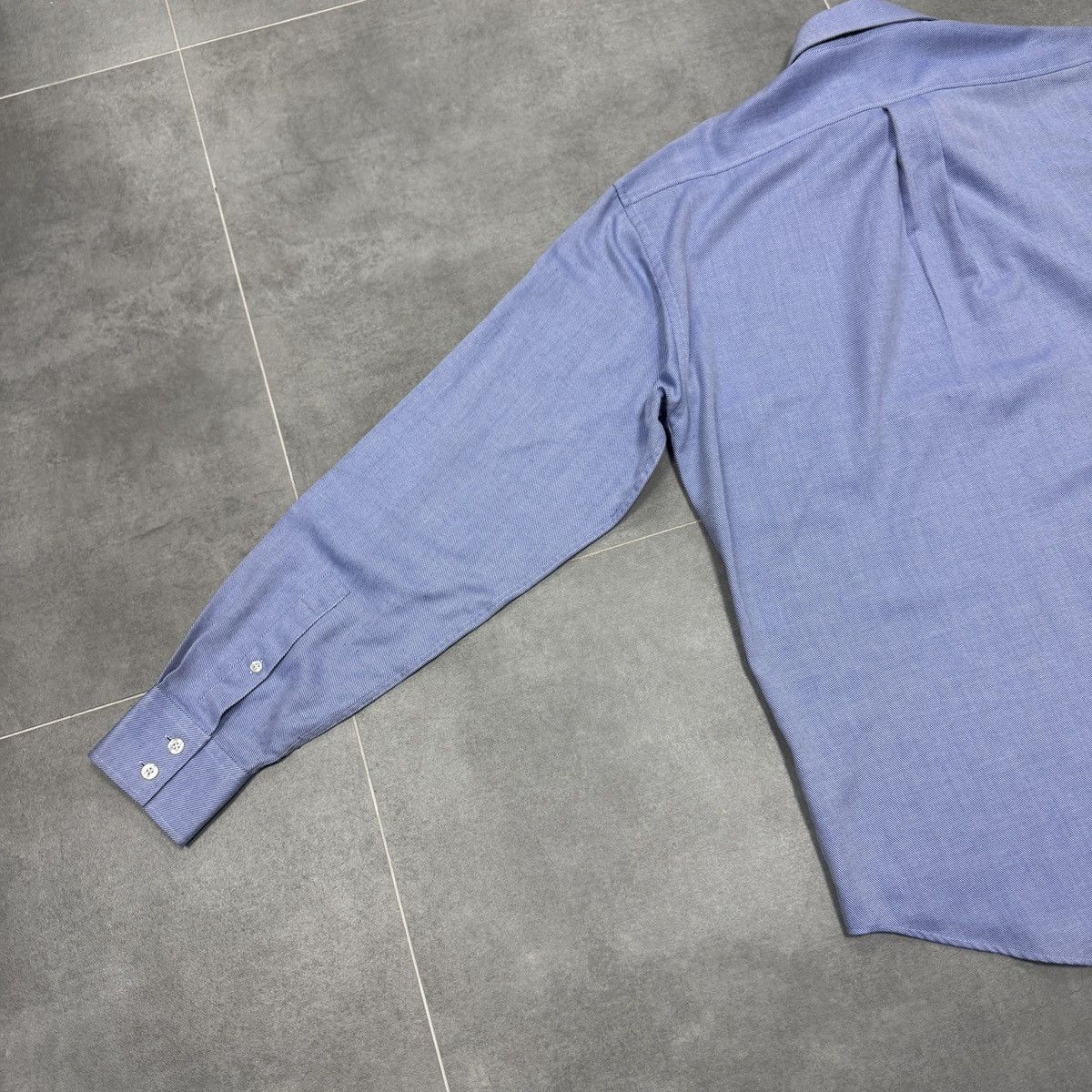 Yves Saint Laurent Vintage Yves Saint Laurent YSL Blue Button Shirt Long Sleeve Size US L / EU 52-54 / 3 - 18 Thumbnail
