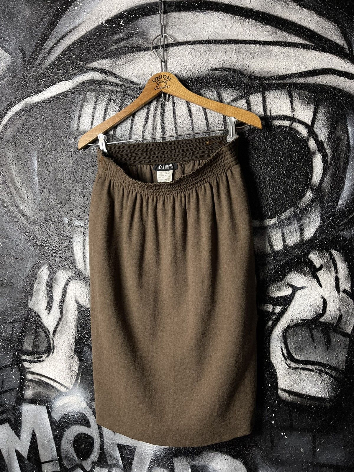 Jean Vintage Jean Muir Brown Wool Skirt Women’s Size UK 14 Size 34" / US 12 / IT 48 - 1 Thumbnail