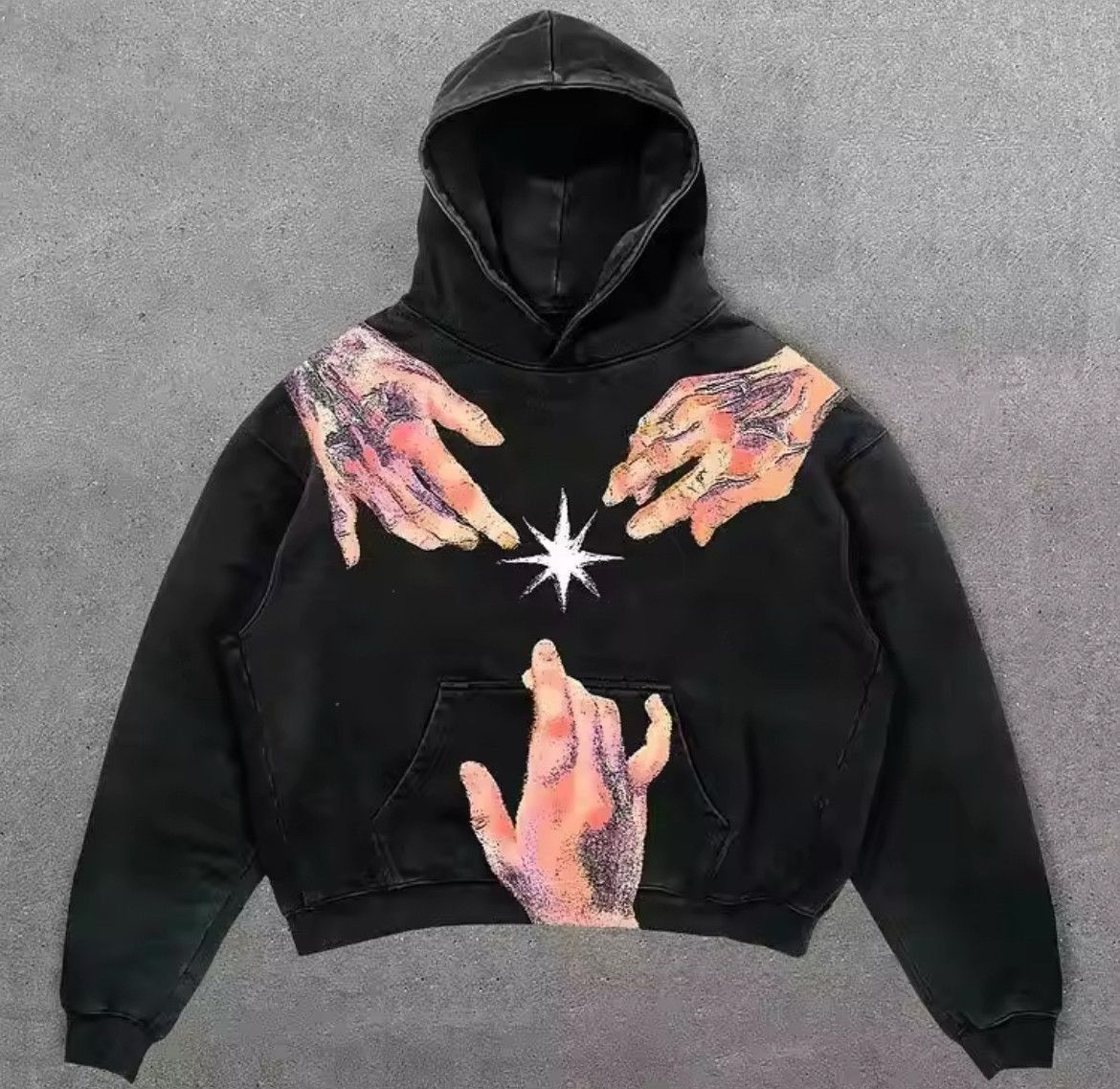 Japanese Brand × Vintage Vintage Cosmic Touch Graphic Print Oversized Hoodie Size US L / EU 52-54 / 3 - 3 Thumbnail