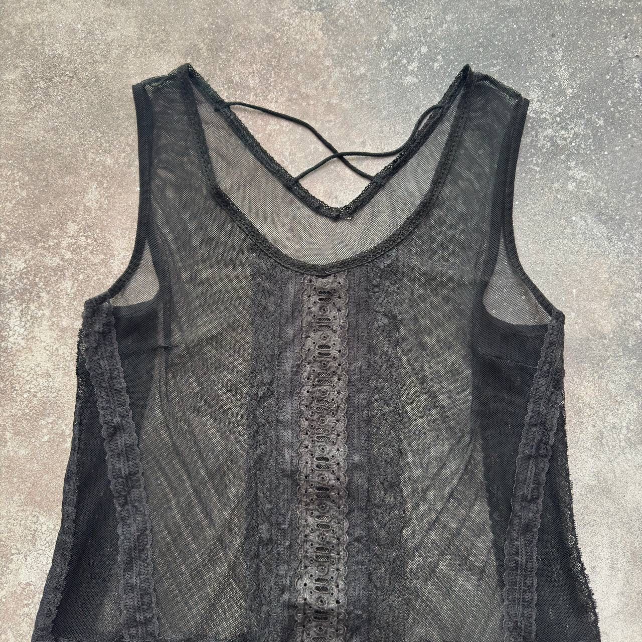 Vintage + Vive Maria + Vintage Y2K Lace Details Mesh Dress Size M / US 6-8 / IT 42-44 - 4 Thumbnail
