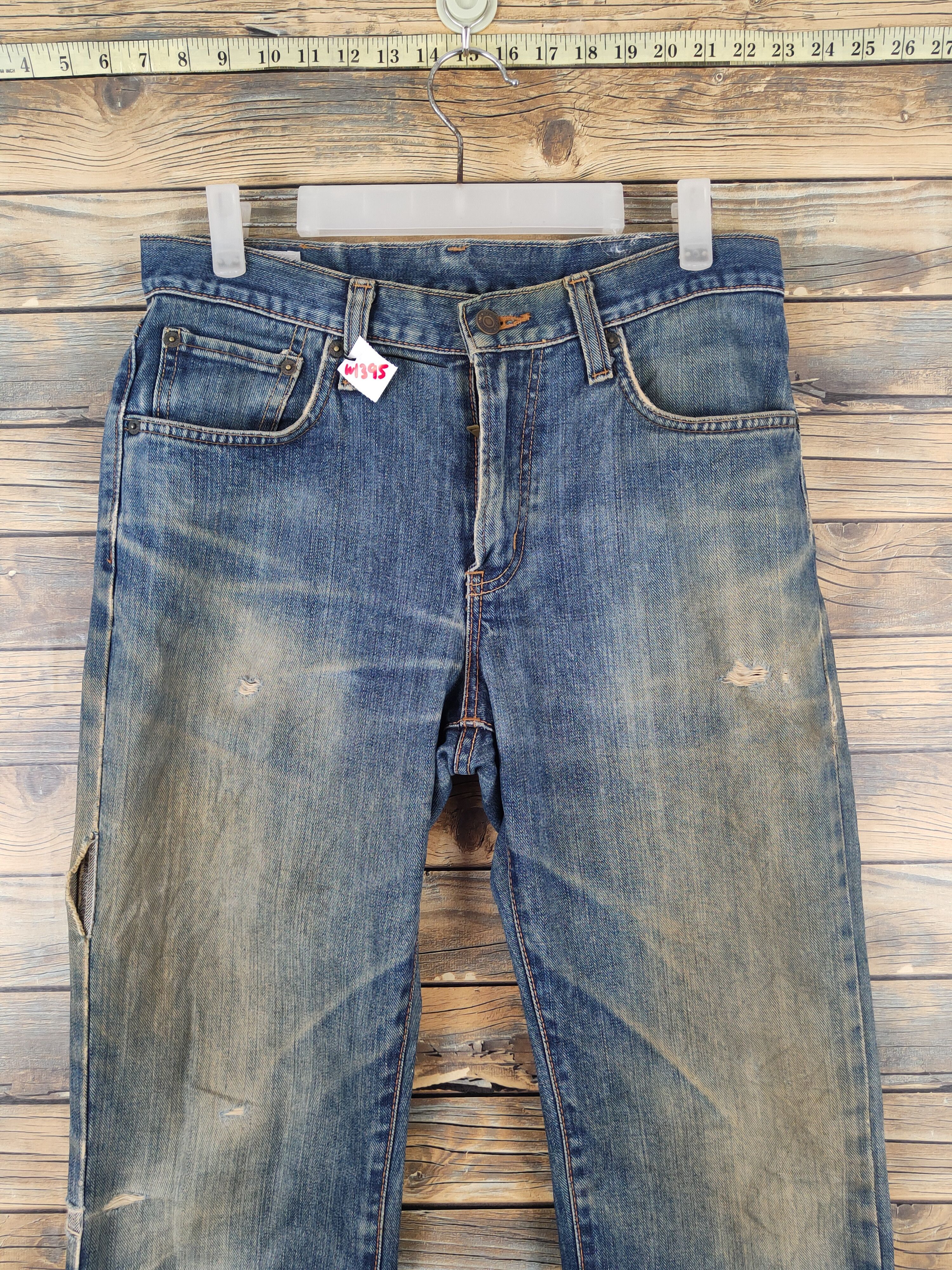 Edwin Edwin Blue Distressed Ripped denim Jeans #W1395 Size US 31 - 2 Thumbnail