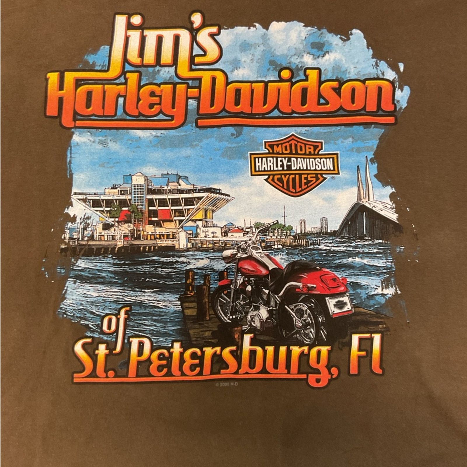 Harley Davidson Harley-Davidson Genuine Legendary Brown T-Shirt Size US XXL / EU 58 / 5 - 10 Thumbnail