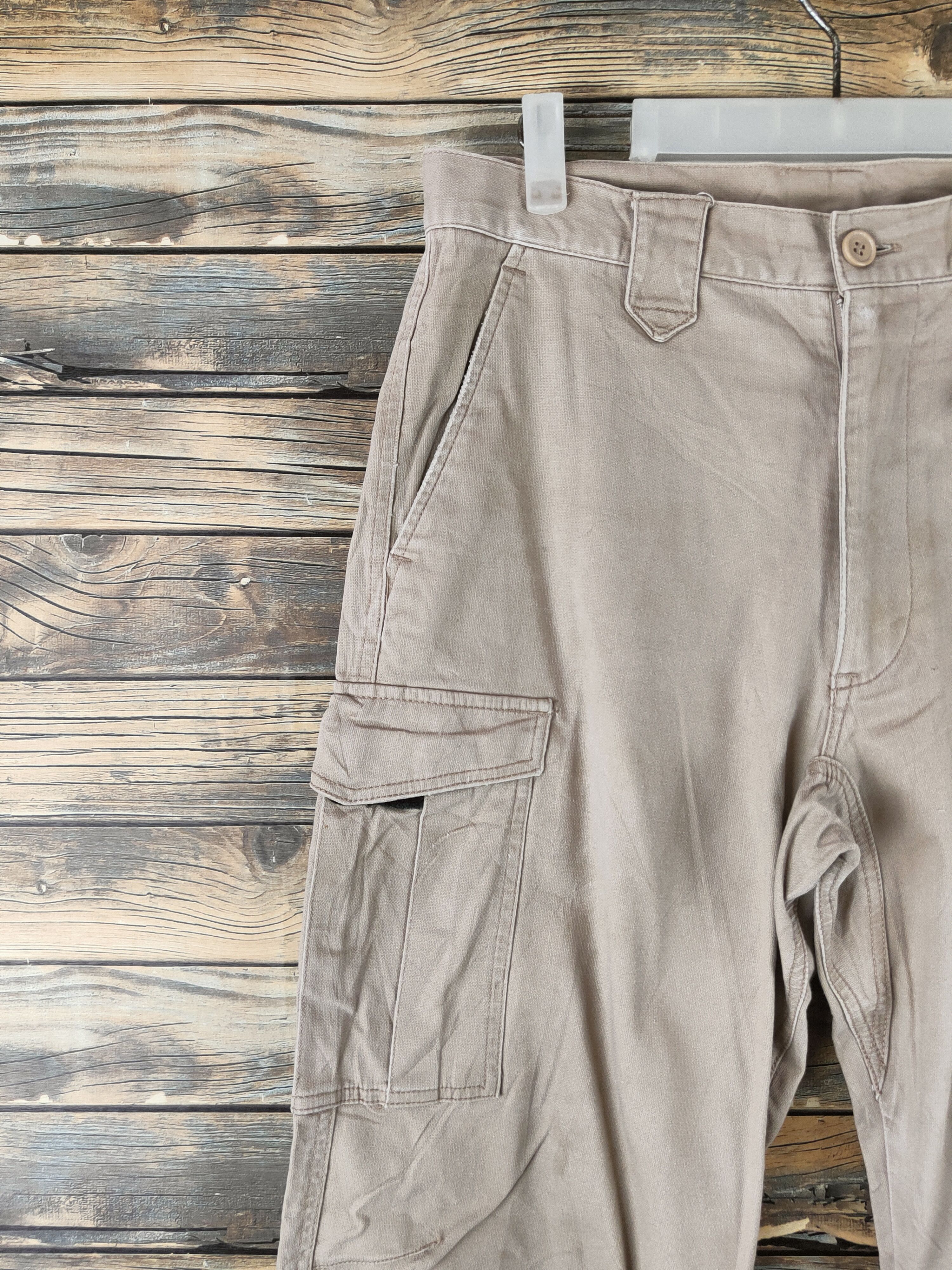 Japanese Brand DL Japanese Brand Beige Multipocket Cargo Pants #46-325 Size US 33 - 3 Thumbnail