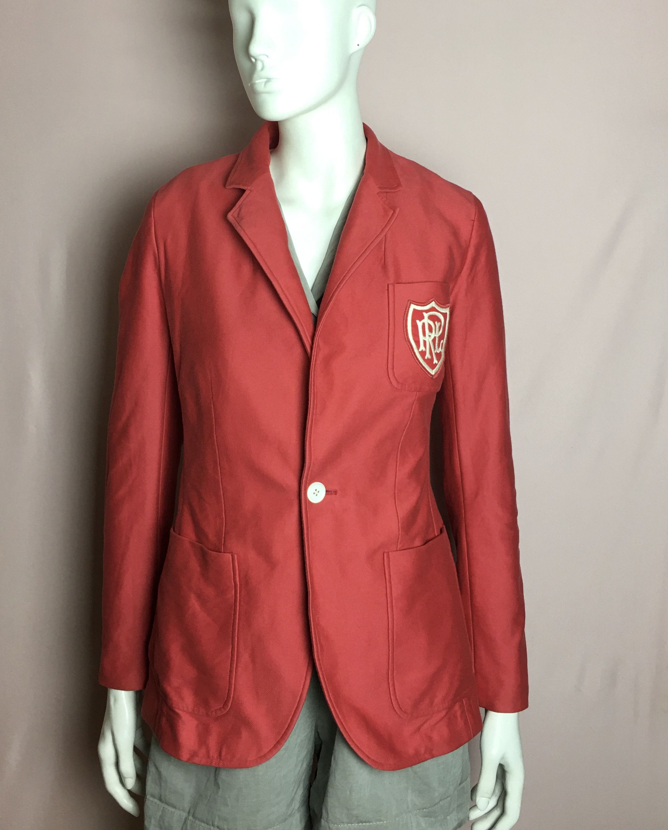 Polo Ralph Lauren Polo Ralph Lauren Womens Logo Double Red Blazer Sz 2 Size XS / US 0-2 / IT 36-38 - 8 Thumbnail