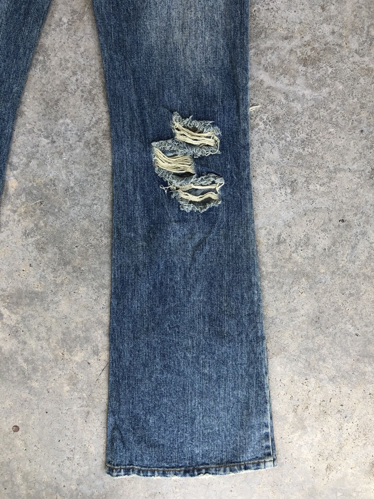 If Six Was Nine Japanese Dear Heart Flared Jeans Distressed Jeans Size US 29 - 12 Thumbnail
